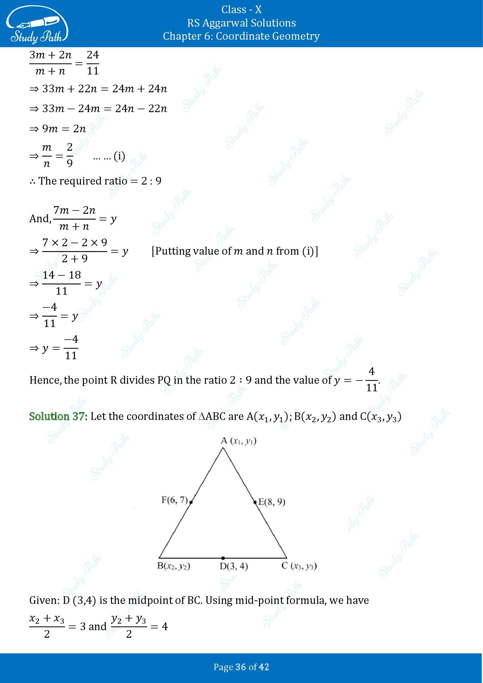 RS Aggarwal Solutions for Class 10 Chapter 6 Coordinate Geometry Exercise 6B 00036