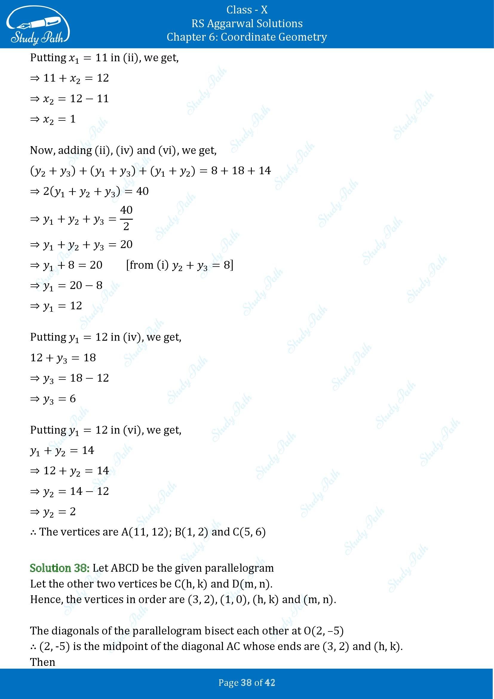 RS Aggarwal Solutions for Class 10 Chapter 6 Coordinate Geometry Exercise 6B 00038