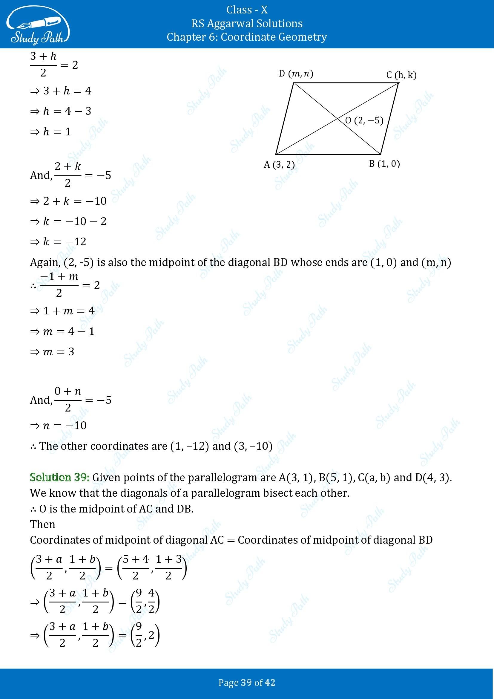 RS Aggarwal Solutions for Class 10 Chapter 6 Coordinate Geometry Exercise 6B 00039