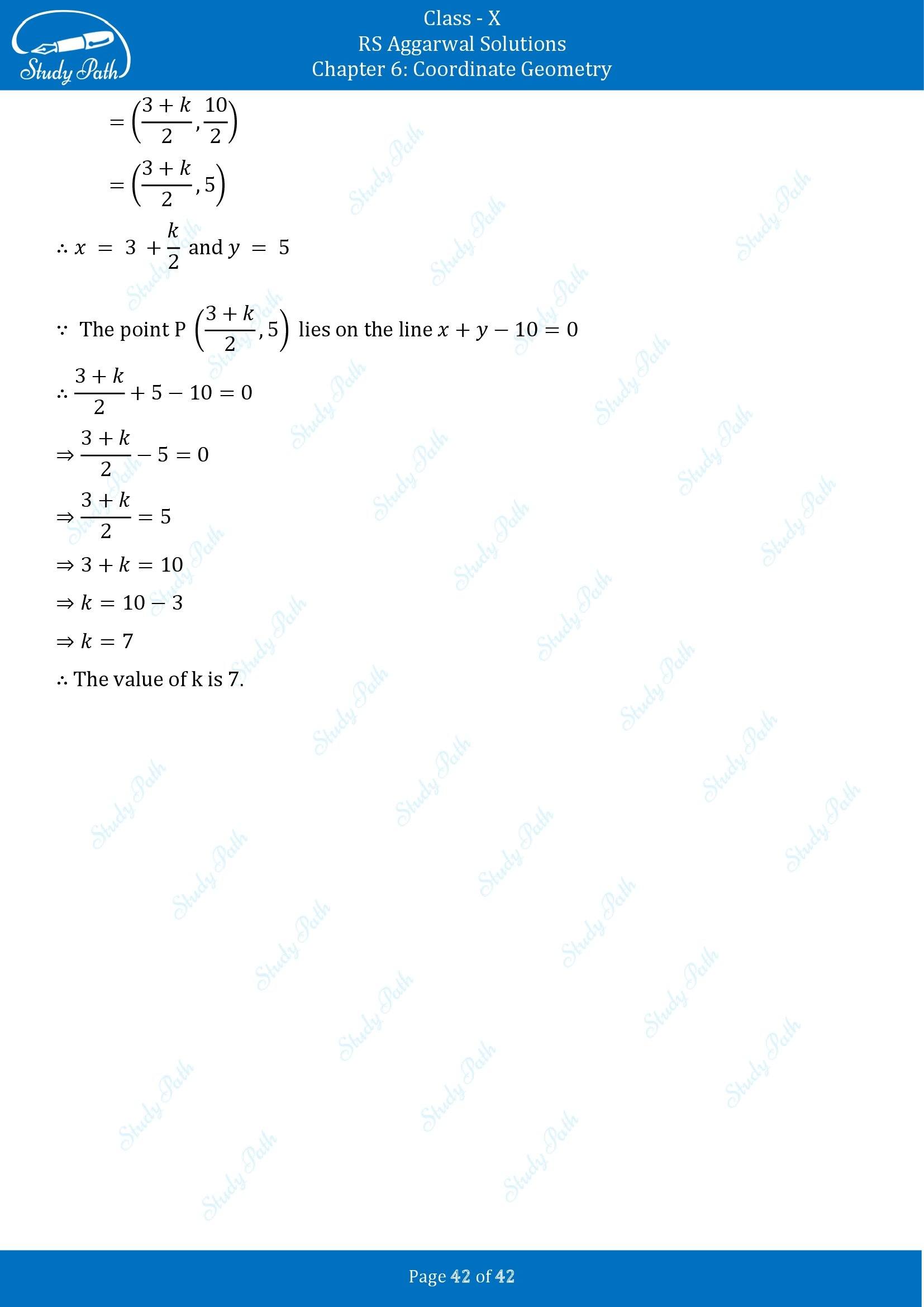RS Aggarwal Solutions for Class 10 Chapter 6 Coordinate Geometry Exercise 6B 00042