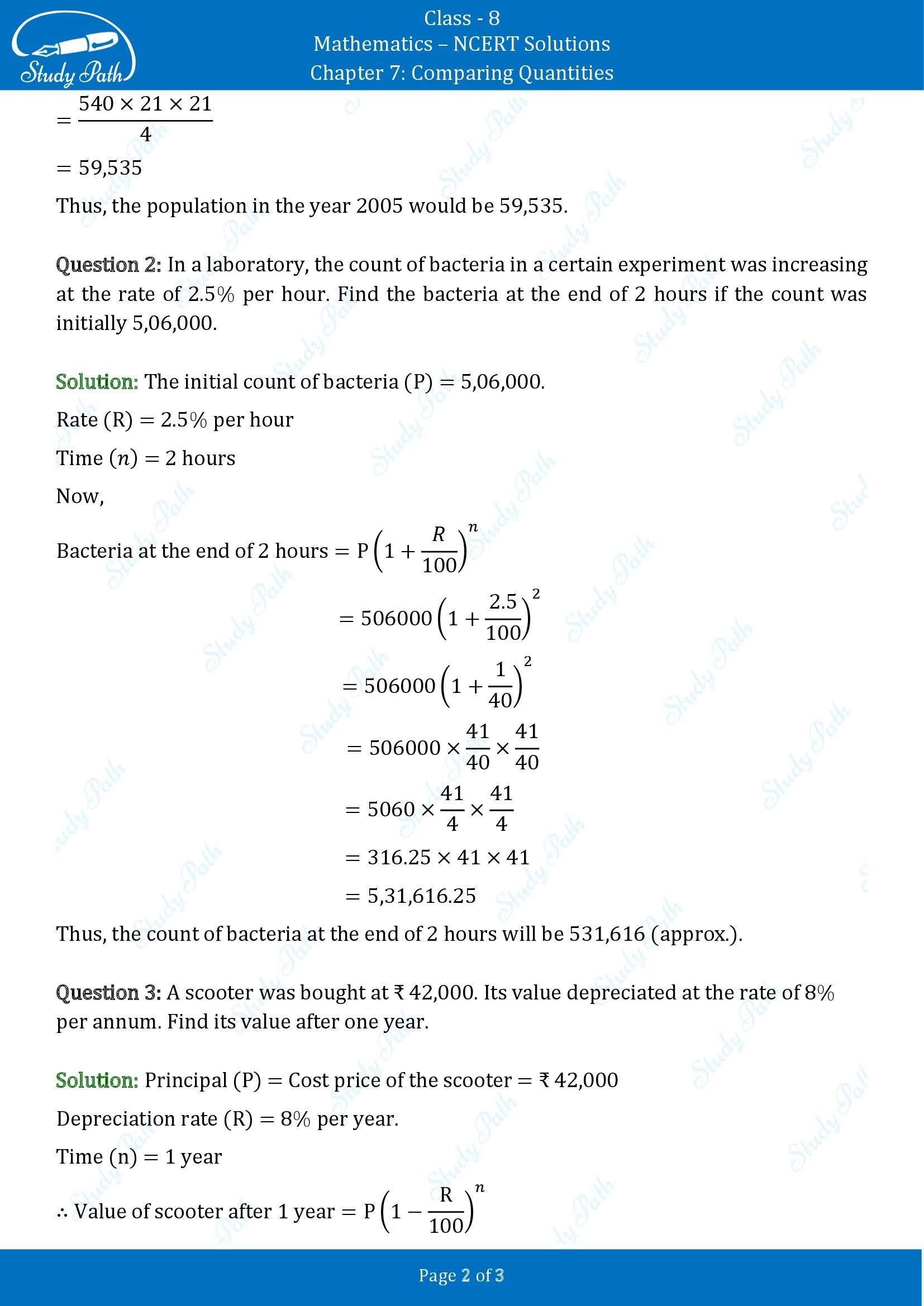 NCERT Solutions for Class 8 Maths Chapter 7 Comparing Quantities Exercise 7.3 00002