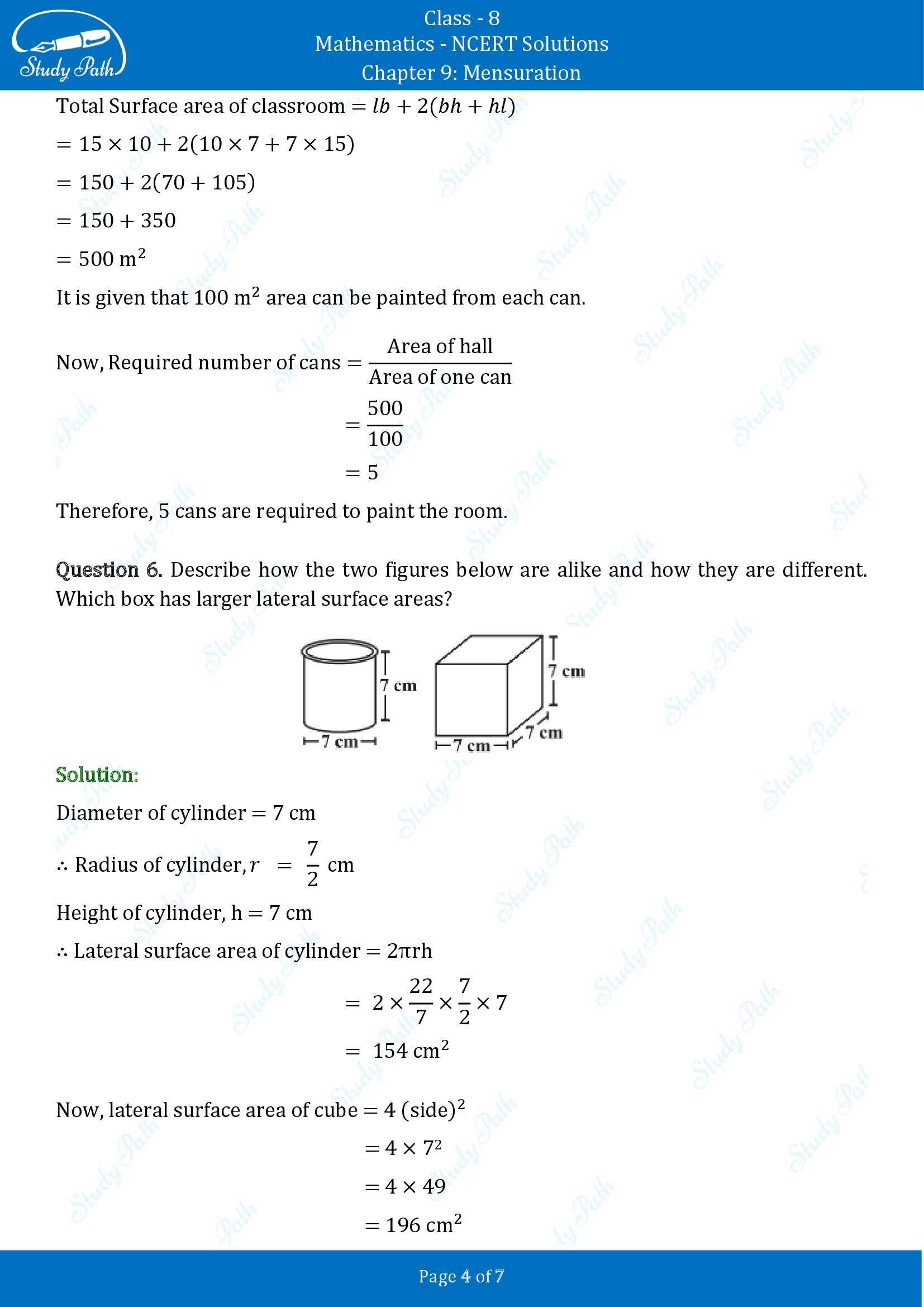 NCERT Solutions for Class 8 Maths Chapter 9 Mensuration Exercise 9.2 00004