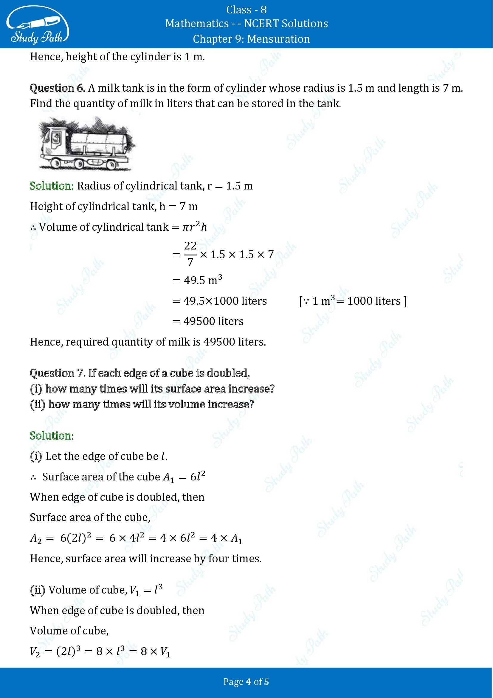 NCERT Solutions for Class 8 Maths Chapter 9 Mensuration Exercise 9.3 00004