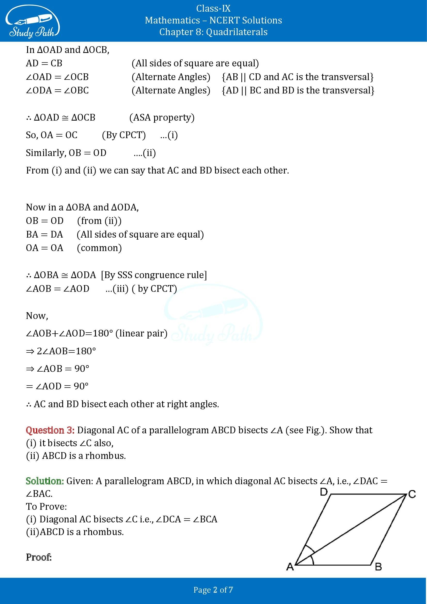 NCERT Solutions for Class 9 Maths Chapter 8 Quadrilaterals Exercise 8.1 00002