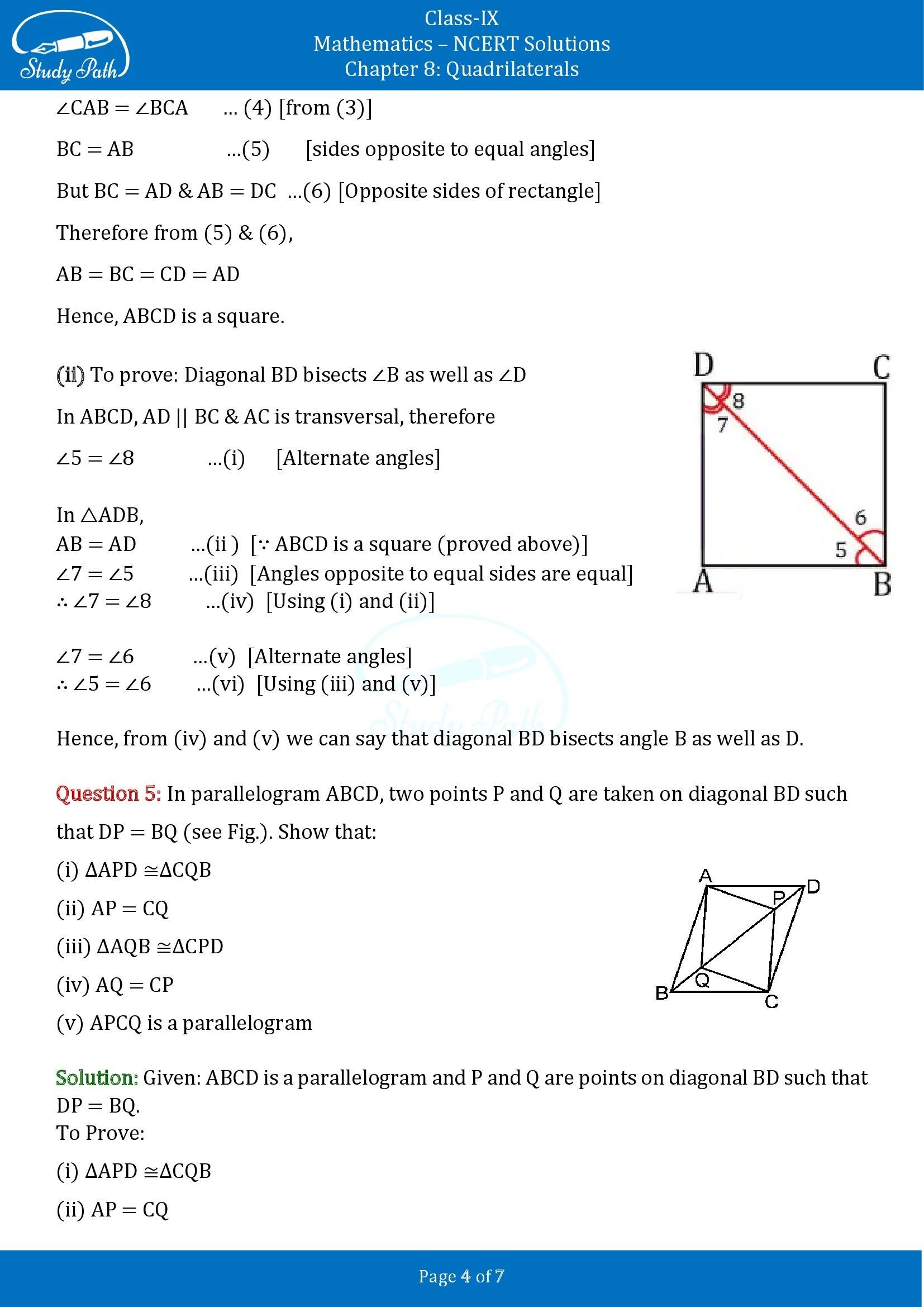 NCERT Solutions for Class 9 Maths Chapter 8 Quadrilaterals Exercise 8.1 00004
