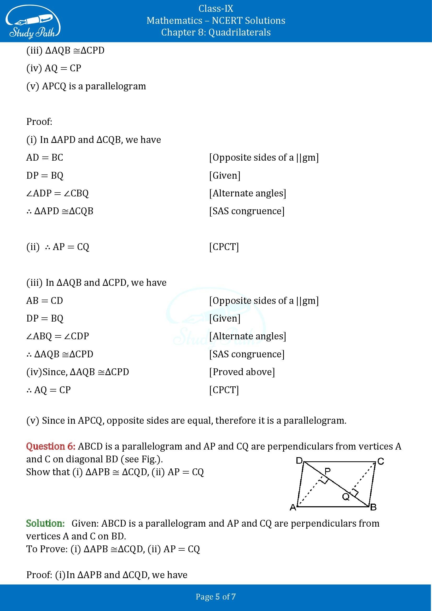 NCERT Solutions for Class 9 Maths Chapter 8 Quadrilaterals Exercise 8.1 00005