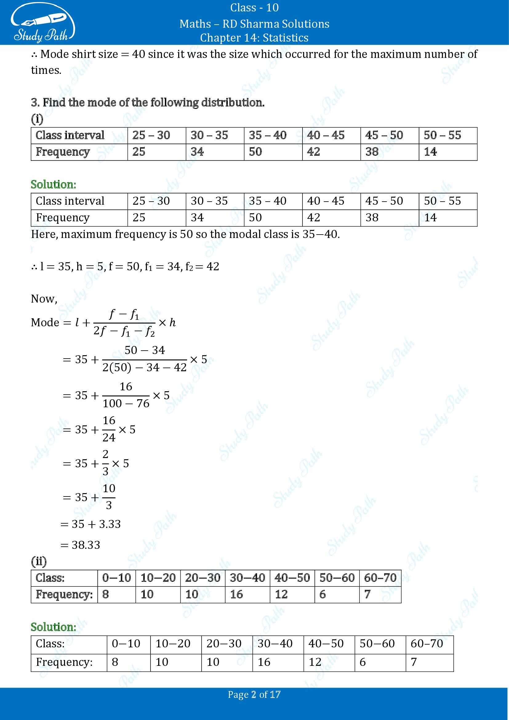 RD Sharma Solutions Class 10 Chapter 14 Statistics Exercise 14.5 00002