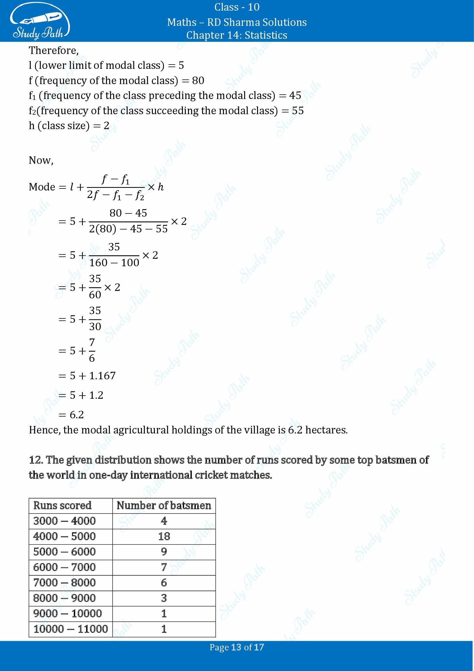 RD Sharma Solutions Class 10 Chapter 14 Statistics Exercise 14.5 00013
