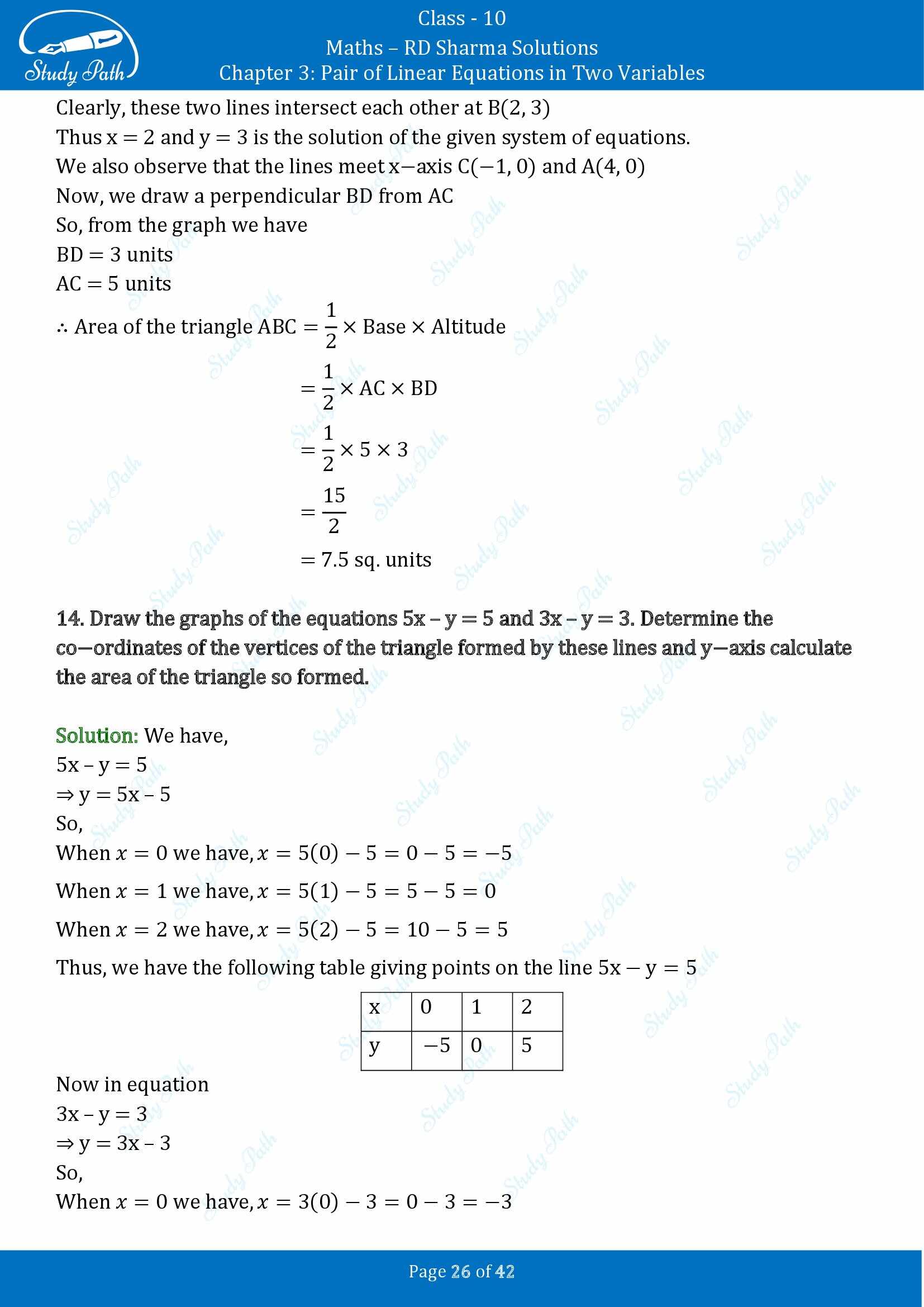 RD Sharma Solutions Class 10 Chapter 3 Pair of Linear Equations in Two Variables Exercise 3.2 00026