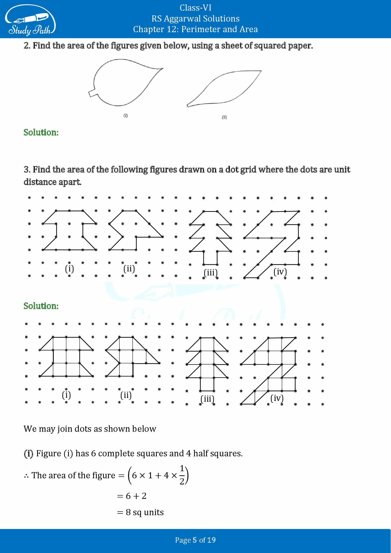RS Aggarwal Solutions Class 6 Chapter 12 Perimeter and Area Exercise 12E 00005