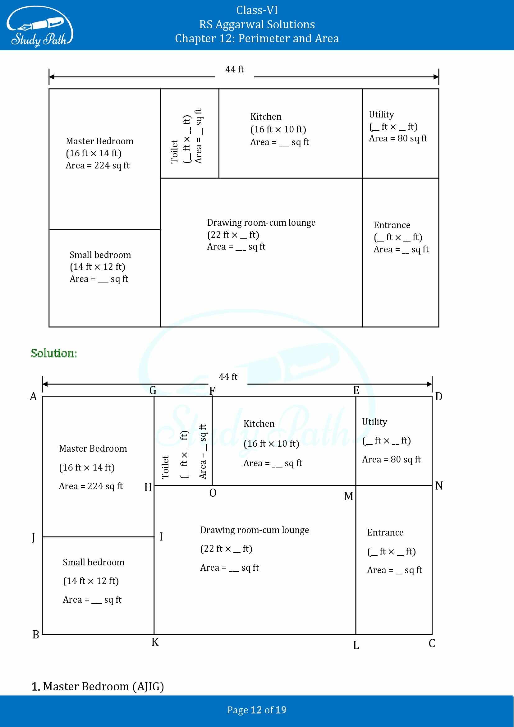 RS Aggarwal Solutions Class 6 Chapter 12 Perimeter and Area Exercise 12E 00012