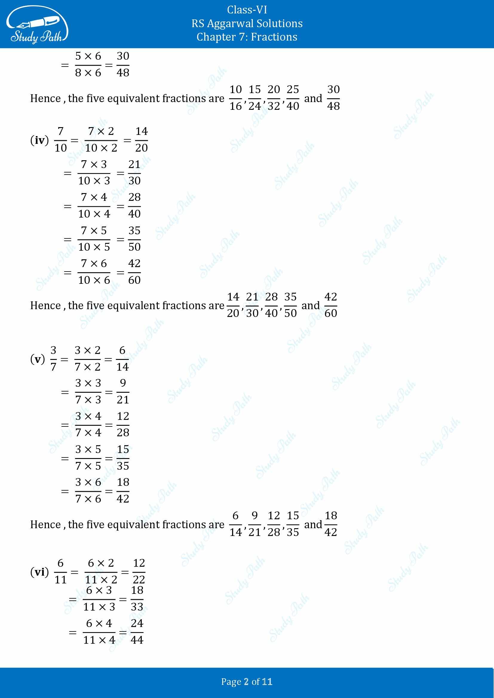 RS Aggarwal Solutions Class 6 Chapter 7 Fractions Exercise 7C 00002