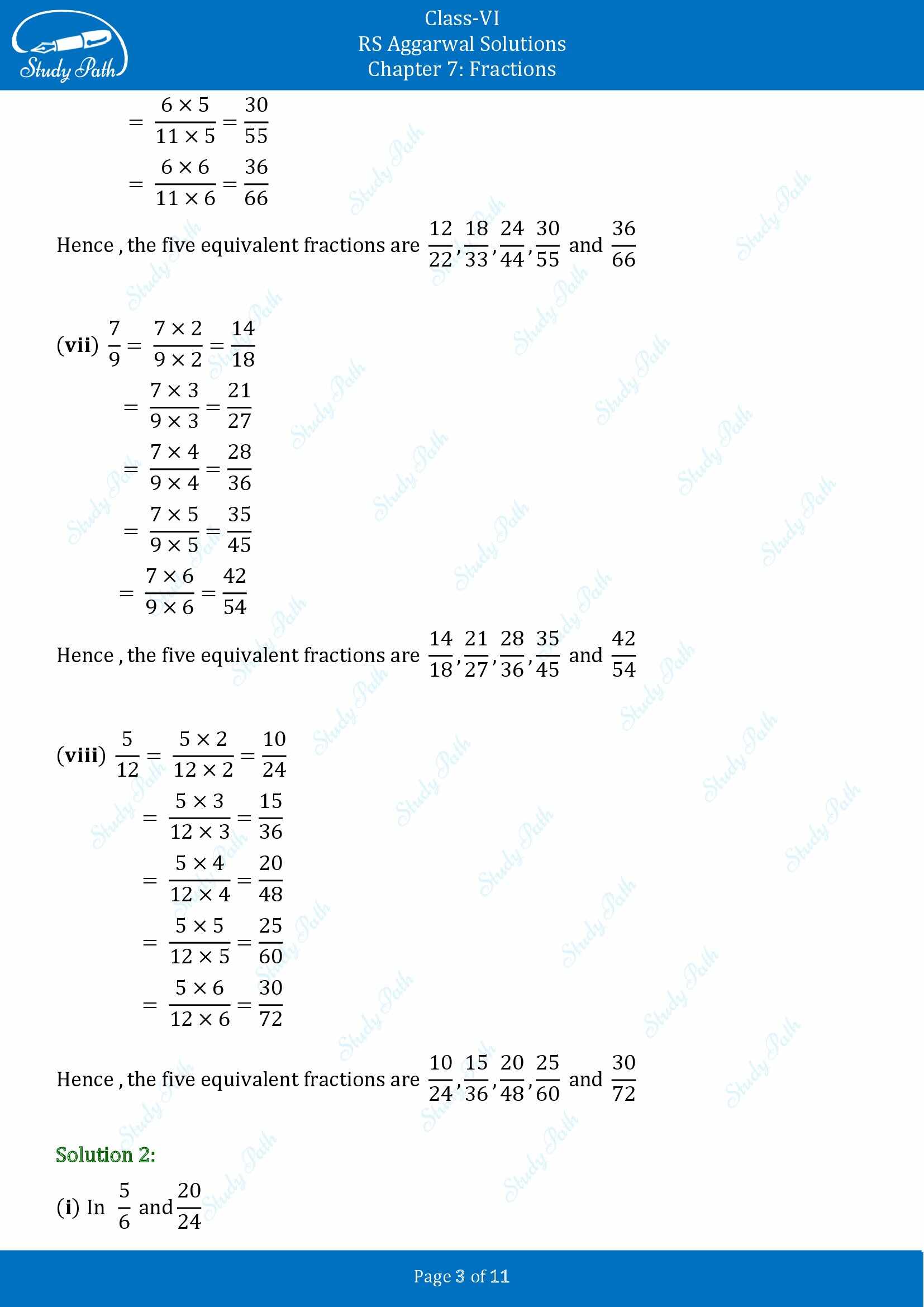RS Aggarwal Solutions Class 6 Chapter 7 Fractions Exercise 7C 00003