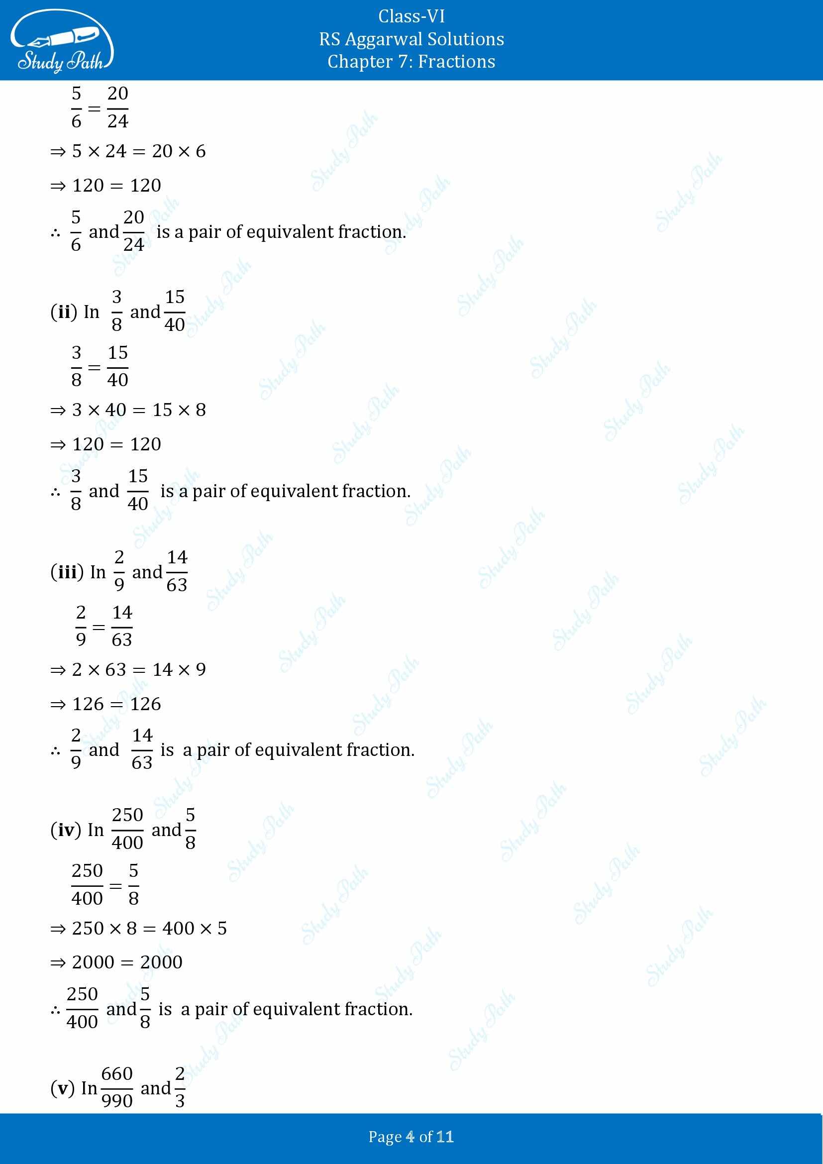 RS Aggarwal Solutions Class 6 Chapter 7 Fractions Exercise 7C 00004