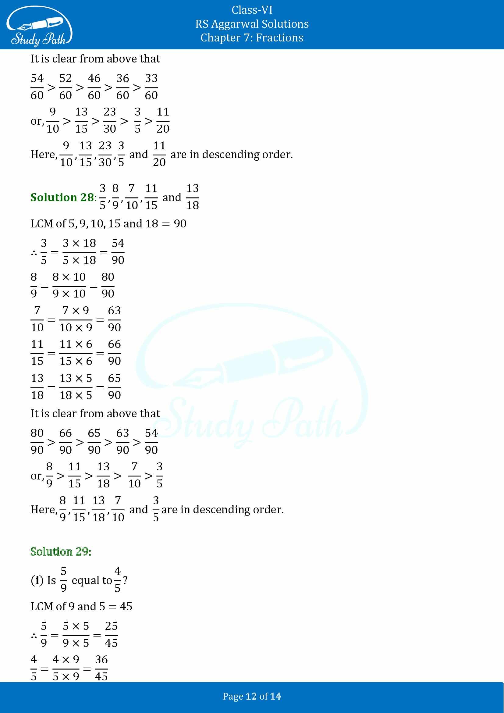 RS Aggarwal Solutions Class 6 Chapter 7 Fractions Exercise 7D 00012