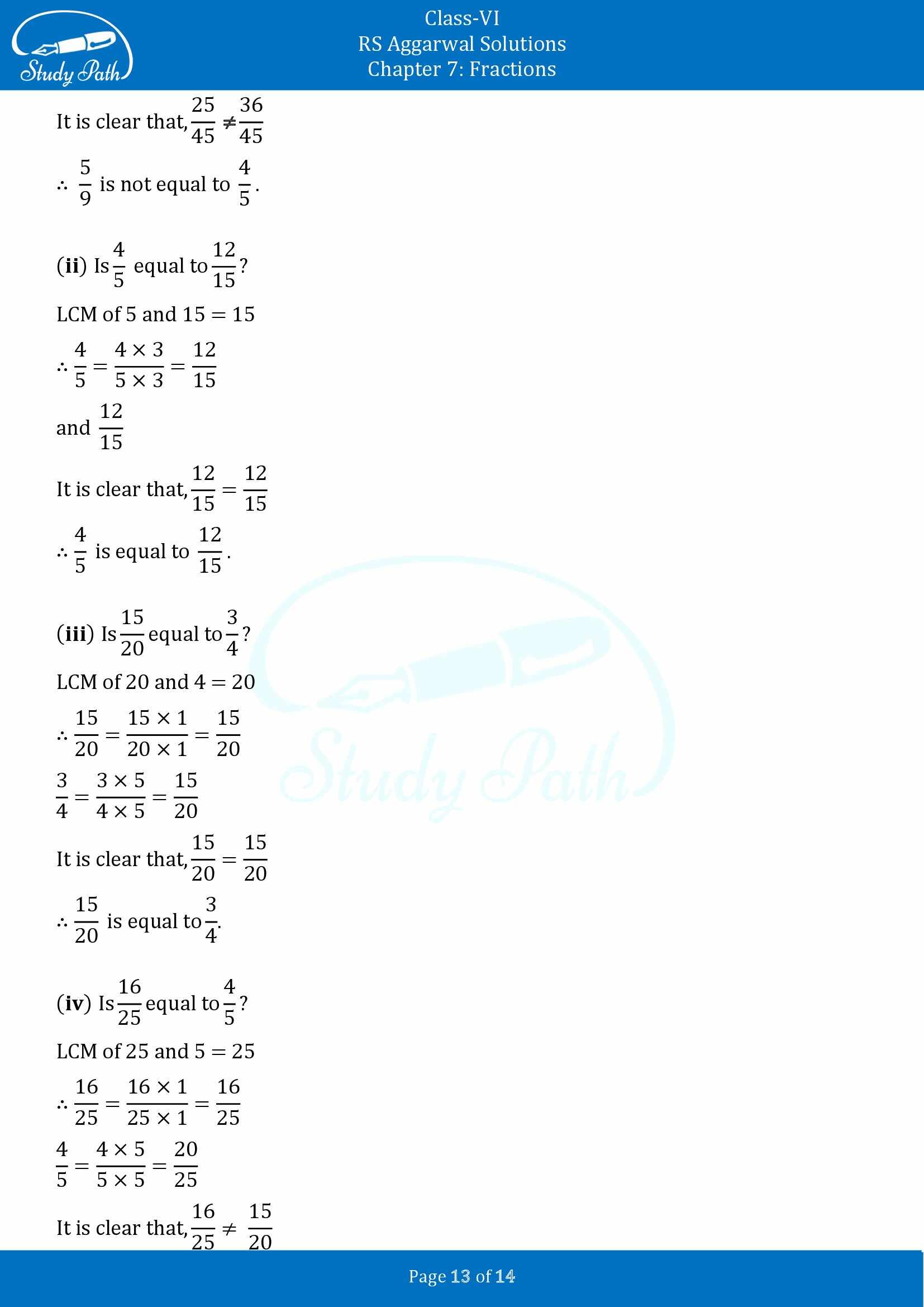 RS Aggarwal Solutions Class 6 Chapter 7 Fractions Exercise 7D 00013