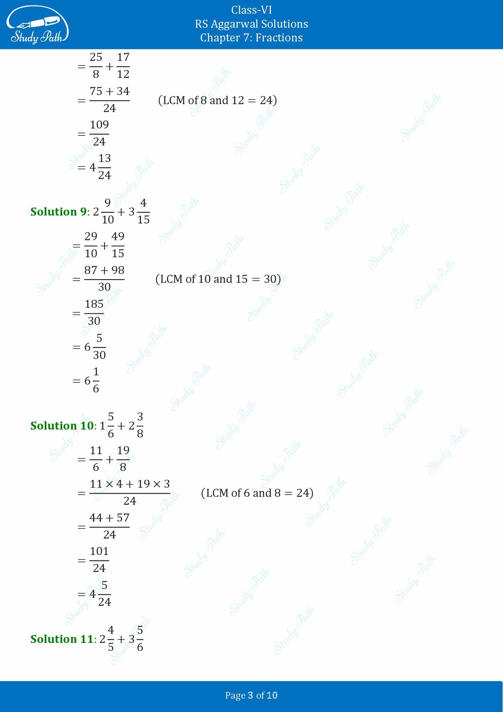 RS Aggarwal Solutions Class 6 Chapter 7 Fractions Exercise 7E 00003