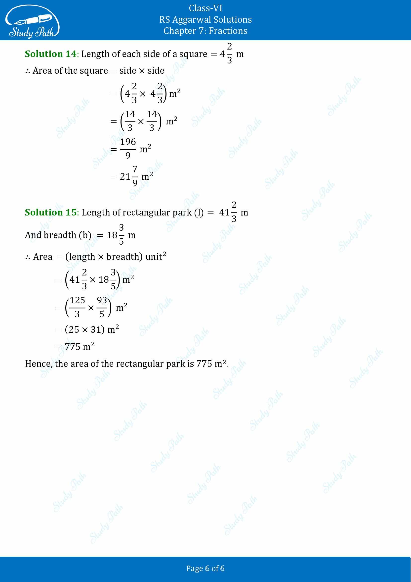 RS Aggarwal Solutions Class 6 Chapter 7 Fractions Exercise 7G 00006
