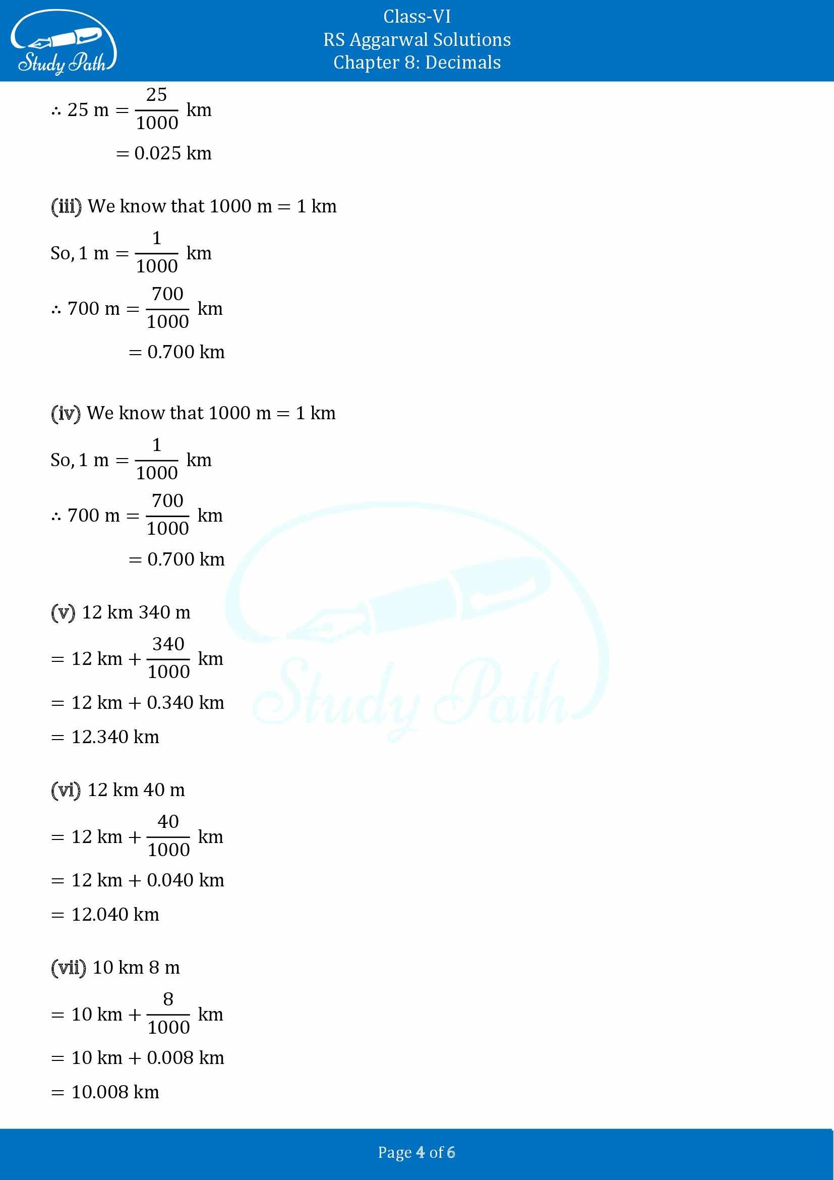 RS Aggarwal Solutions Class 6 Chapter 8 Decimals Exercise 8C 00004