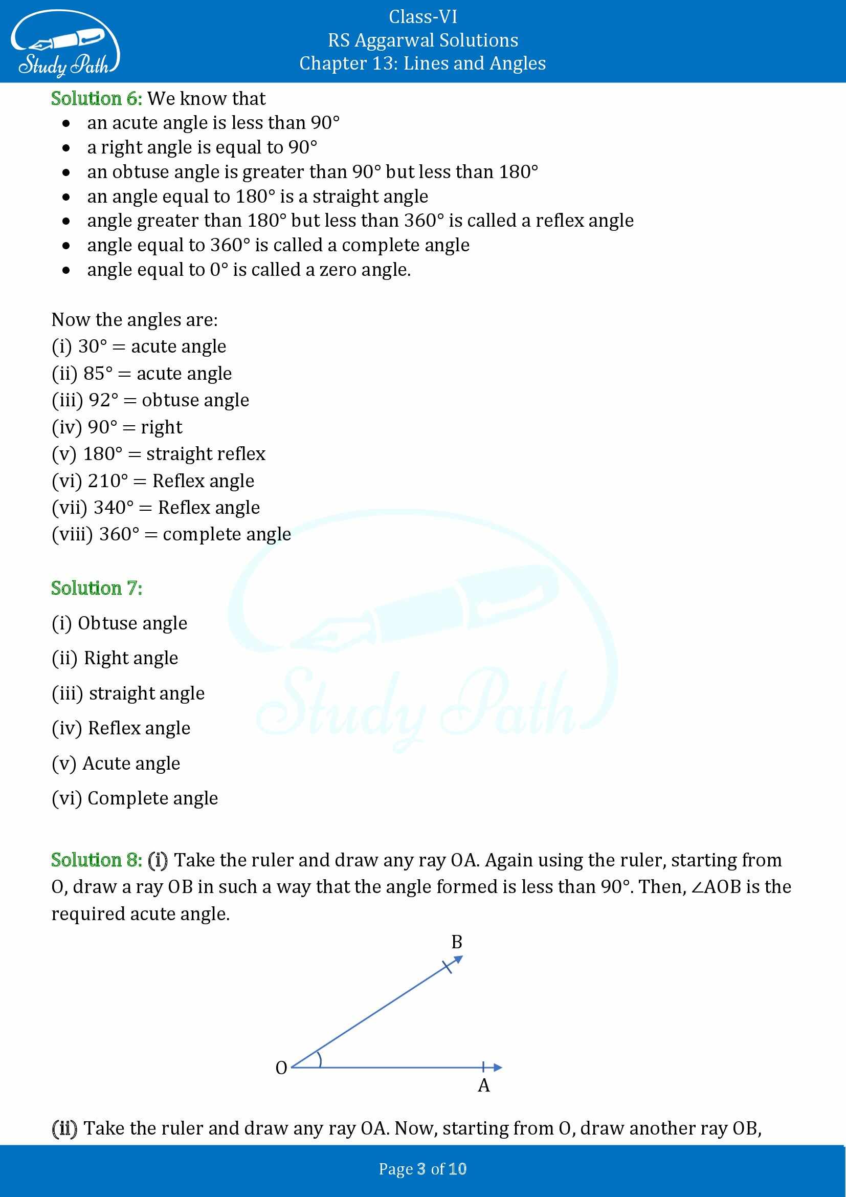 RS Aggarwal Solutions Class 6 Chapter 9 Lines and Angles Exercise 9B 00003