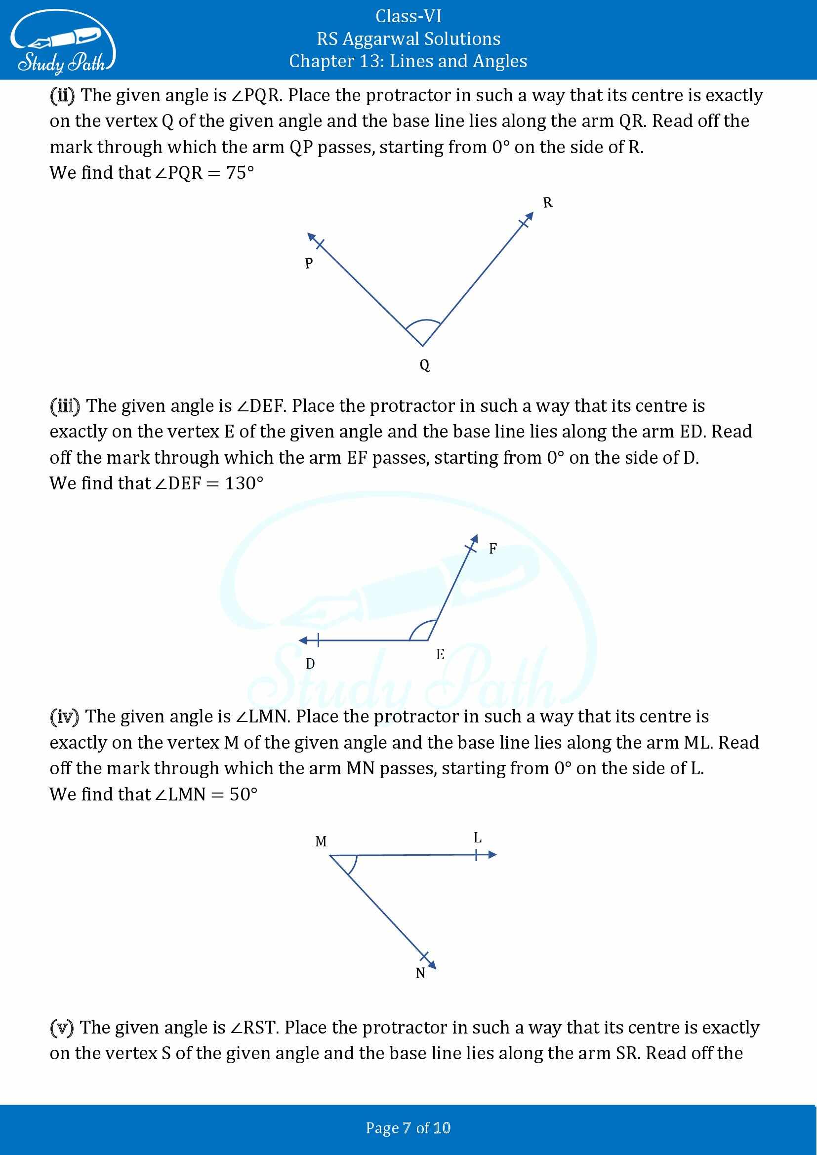 RS Aggarwal Solutions Class 6 Chapter 9 Lines and Angles Exercise 9B 00007