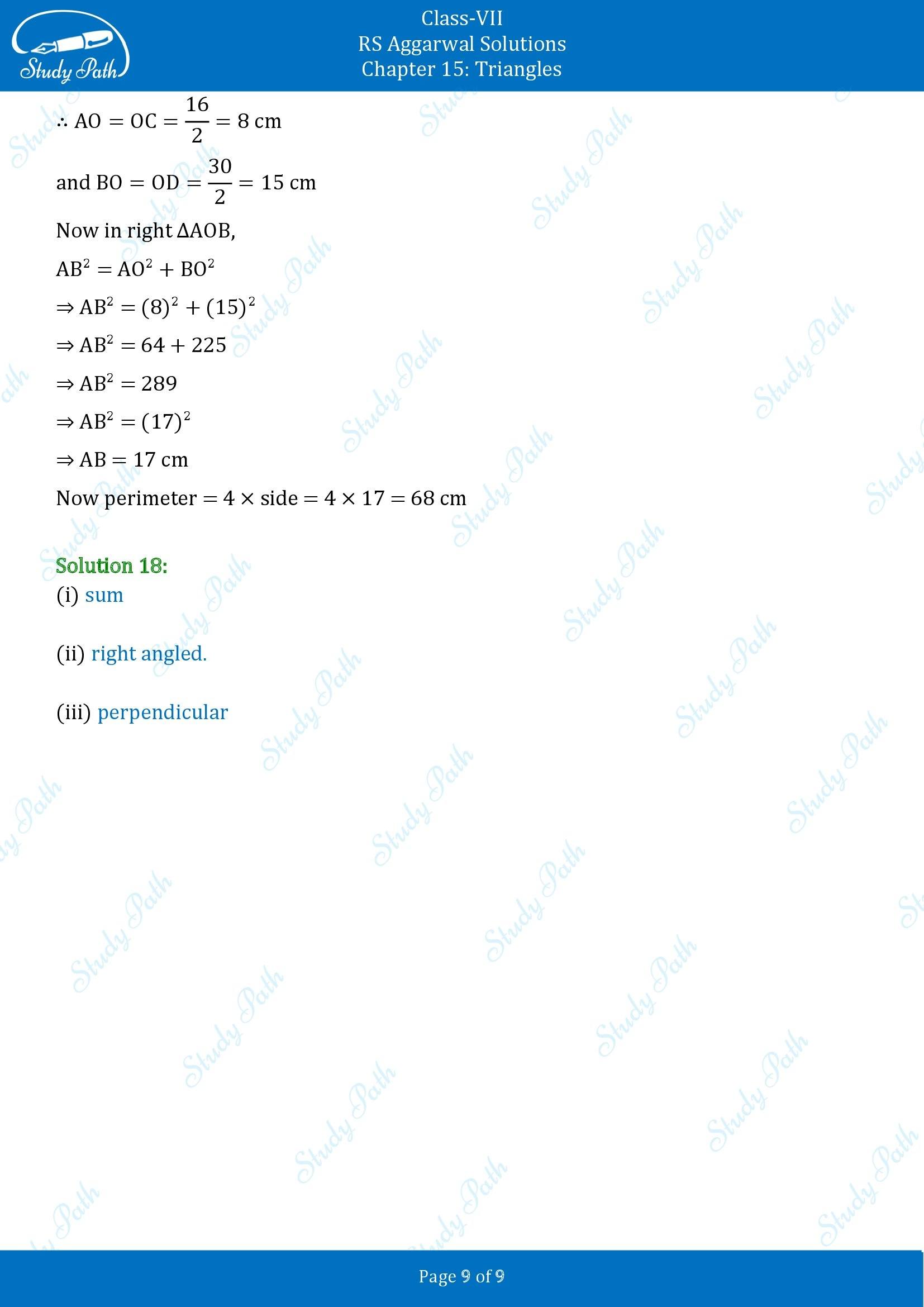 RS Aggarwal Solutions Class 7 Chapter 15 Triangles Exercise 15D 00009