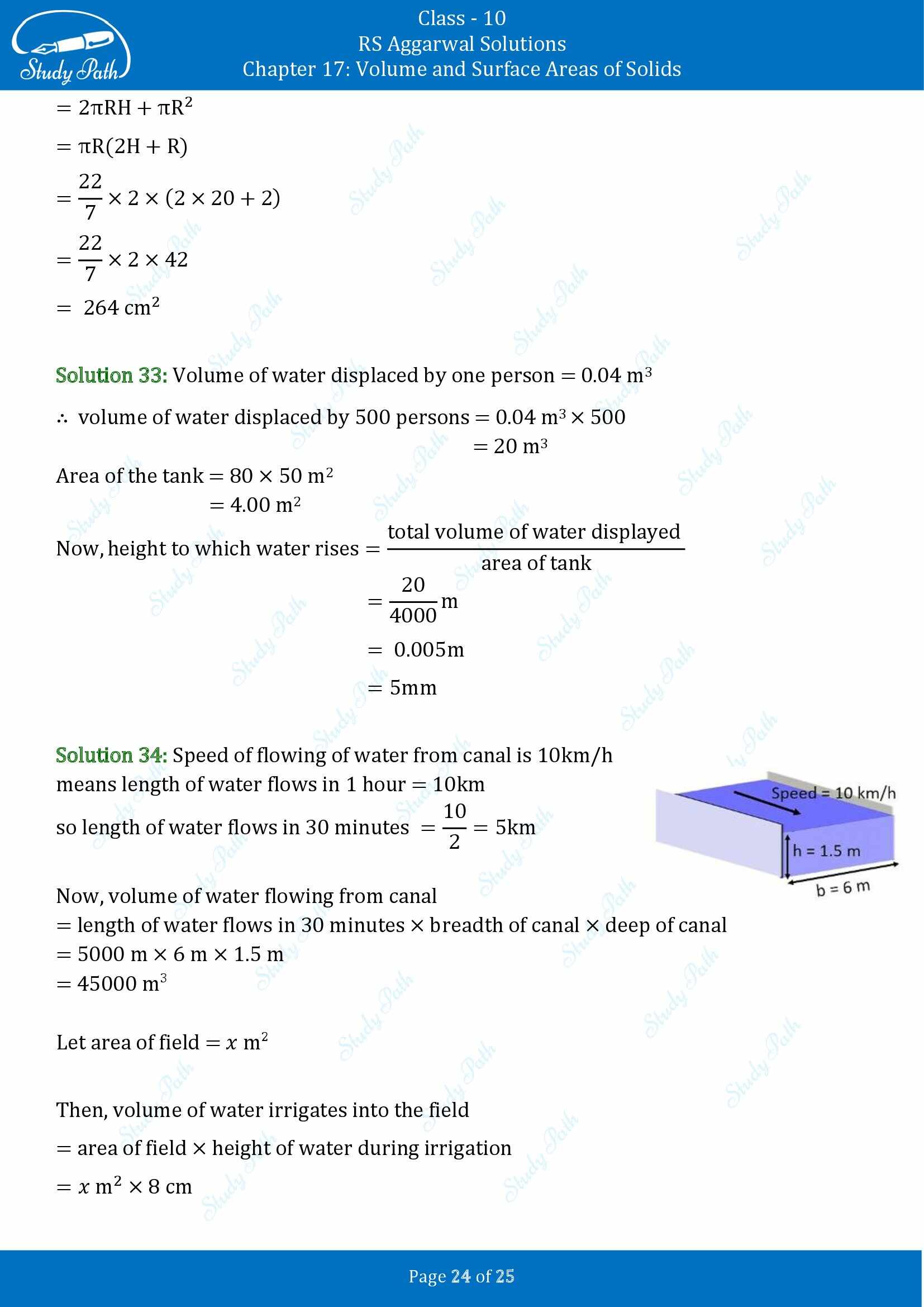 RS Aggarwal Solutions for Class 10 Chapter 17 Volume and Surface Areas of Solids Exercise 17A 00024