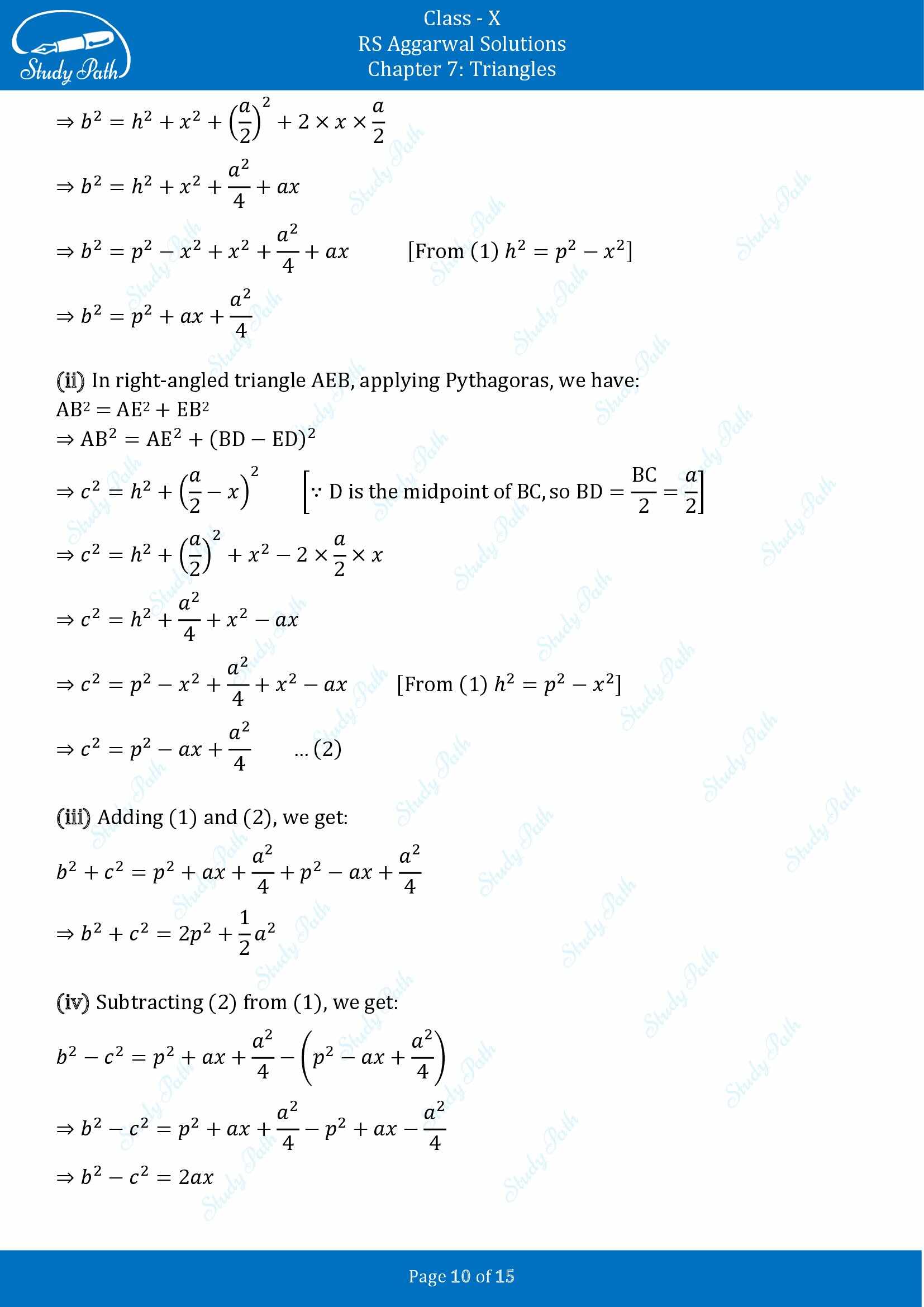 RS Aggarwal Solutions for Class 10 Chapter 7 Triangles Exercise 7D 00010