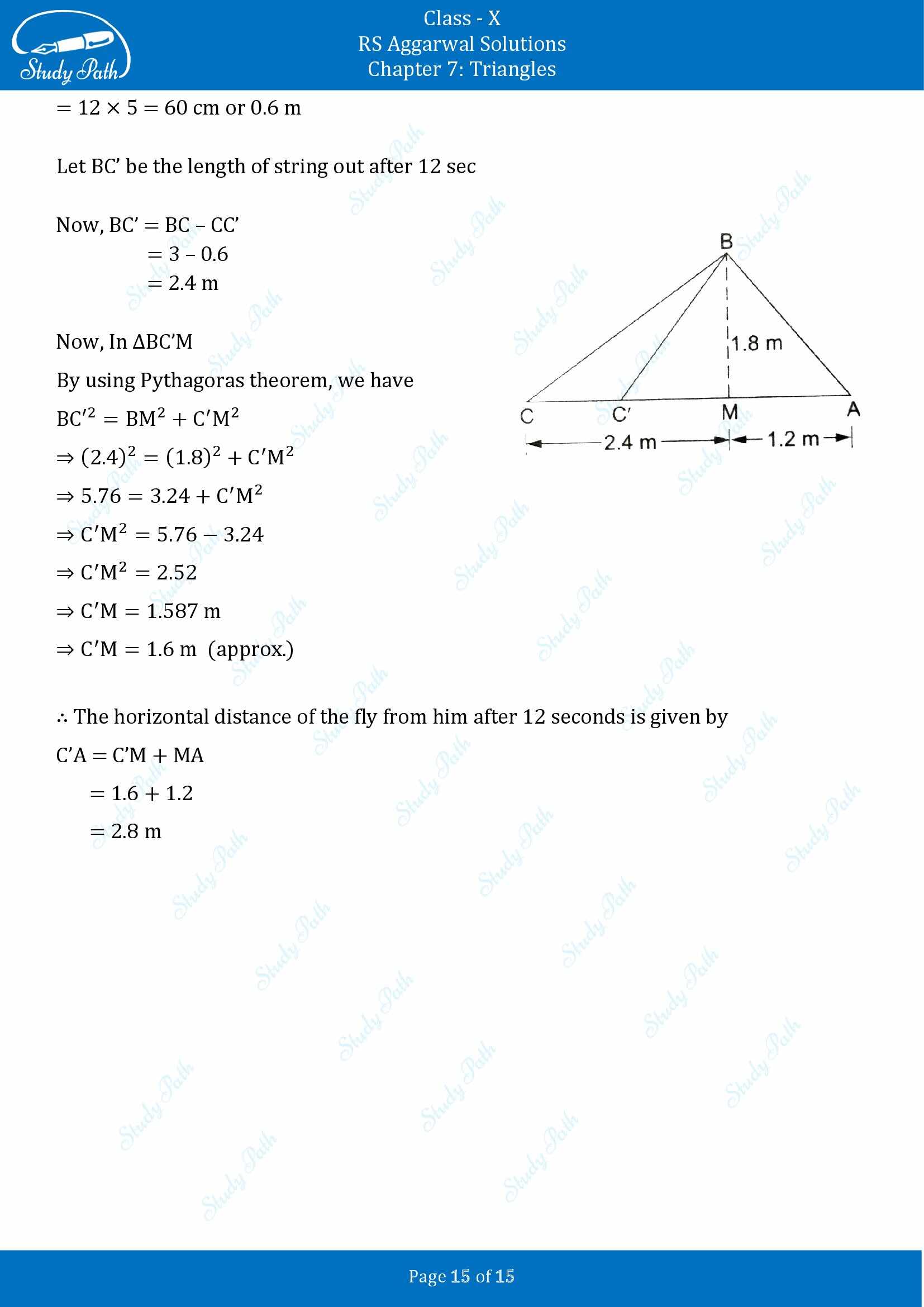 RS Aggarwal Solutions for Class 10 Chapter 7 Triangles Exercise 7D 00015
