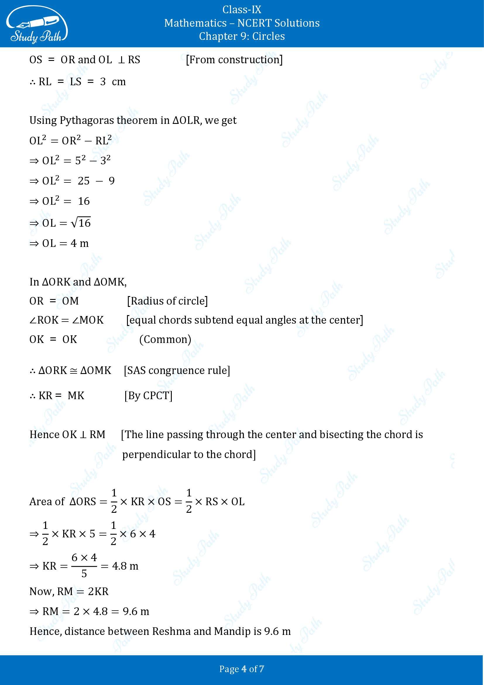 NCERT Solutions for Class 9 Maths Chapter 9 Circles Exercise 9.2 00004