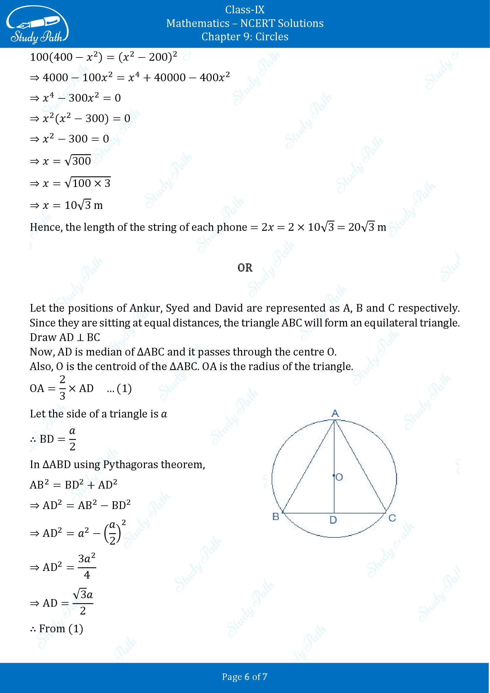 NCERT Solutions for Class 9 Maths Chapter 9 Circles Exercise 9.2 00006