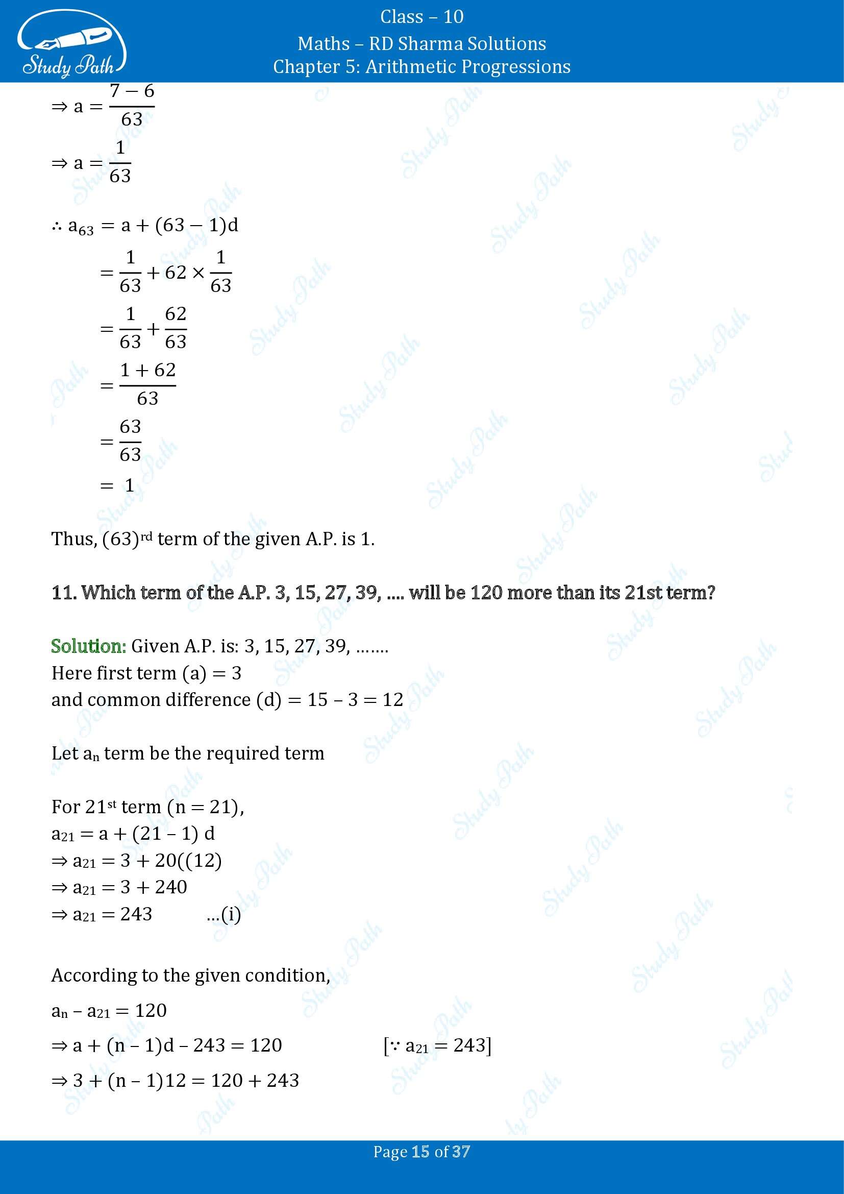 RD Sharma Solutions Class 10 Chapter 5 Arithmetic Progressions Exercise 5.4 00015