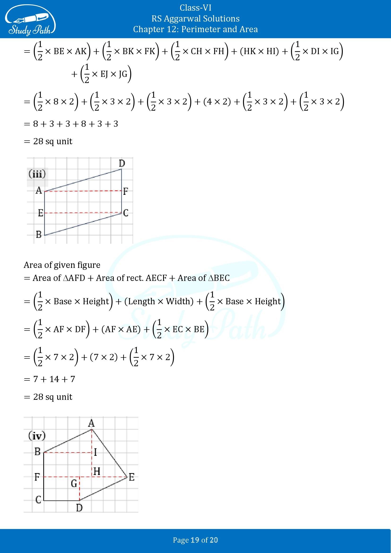RS Aggarwal Solutions Class 6 Chapter 12 Perimeter and Area Exercise 12E 00019