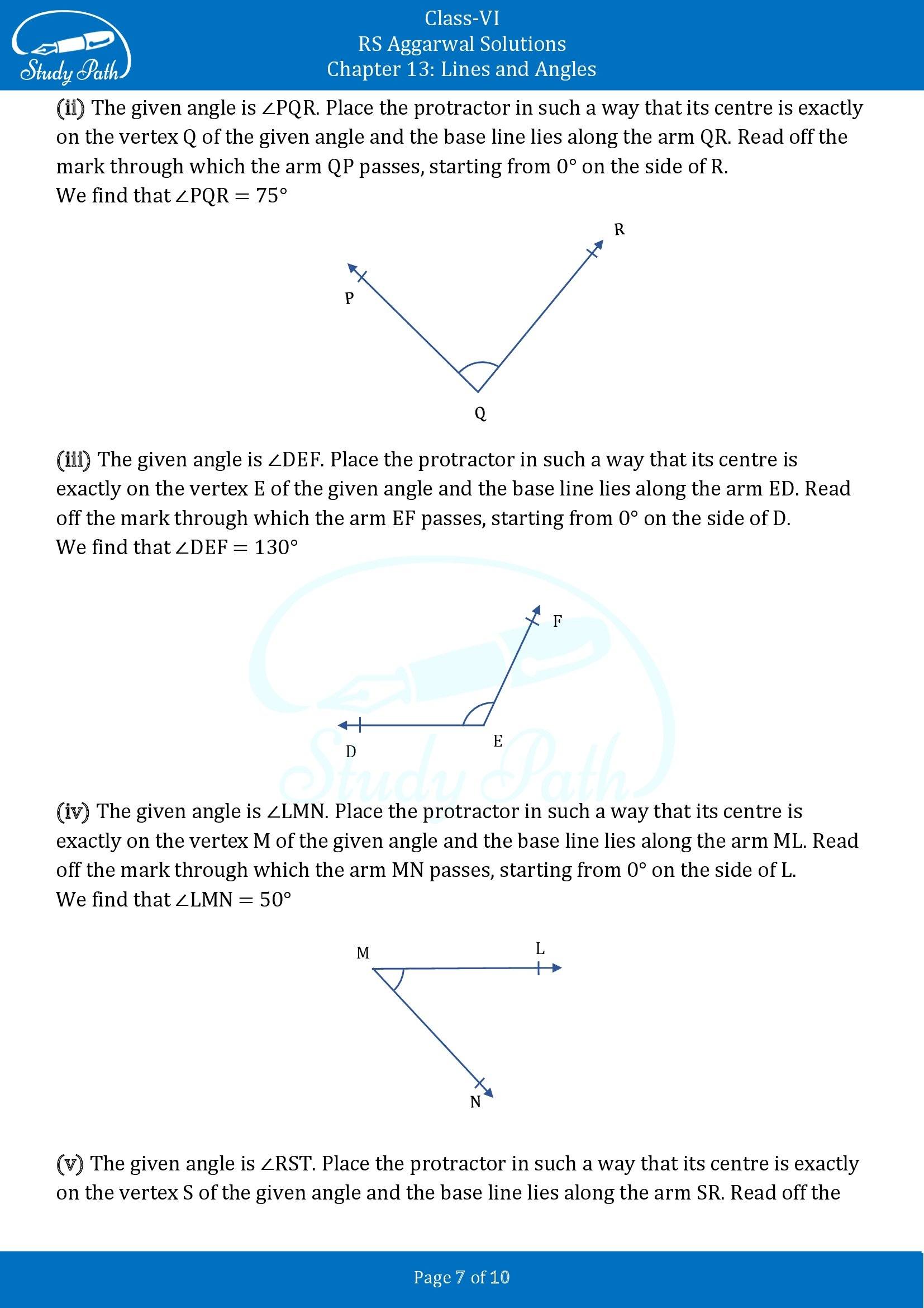 RS Aggarwal Solutions Class 6 Chapter 9 Lines and Angles Exercise 9B 00007
