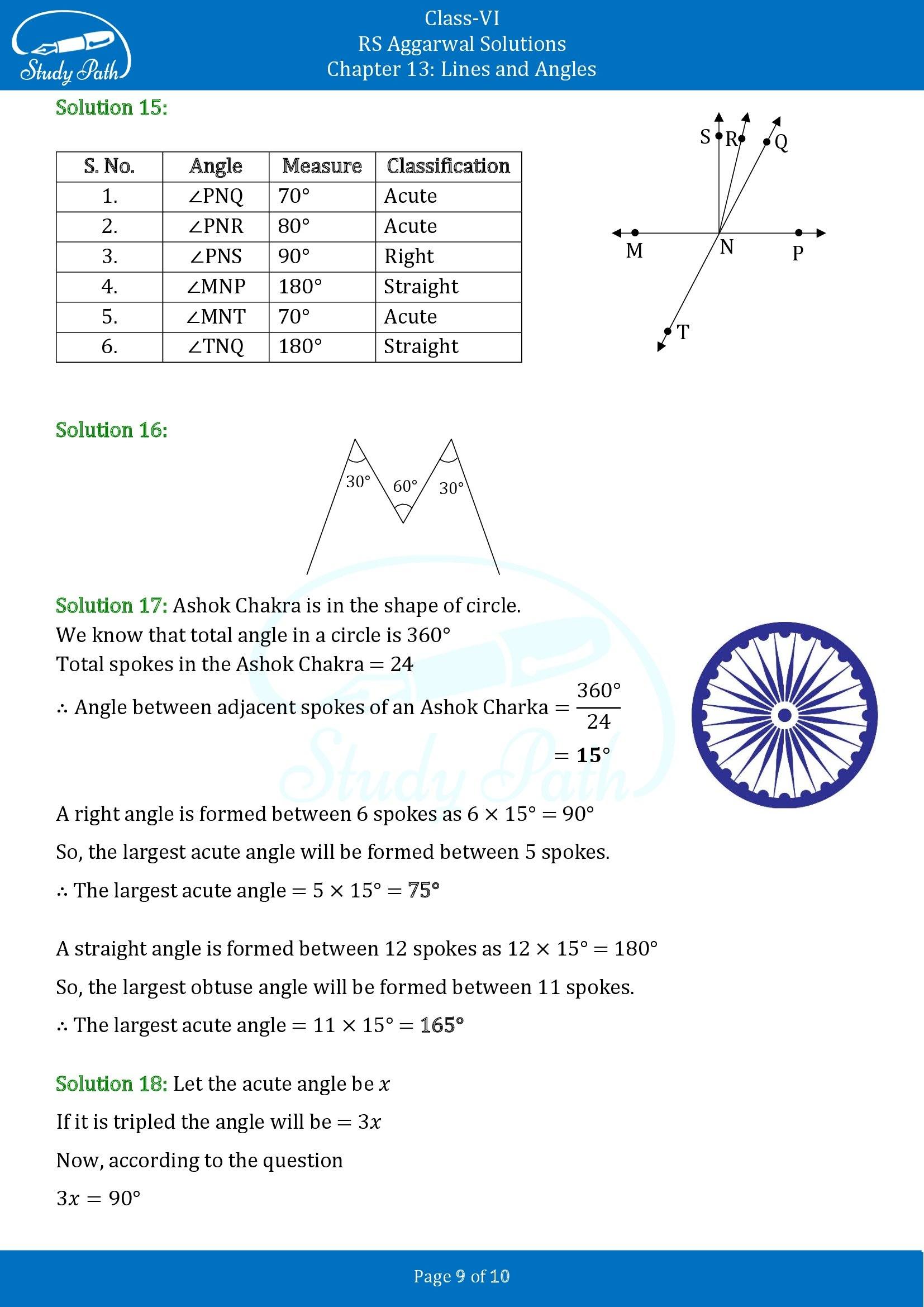 RS Aggarwal Solutions Class 6 Chapter 9 Lines and Angles Exercise 9B 00009