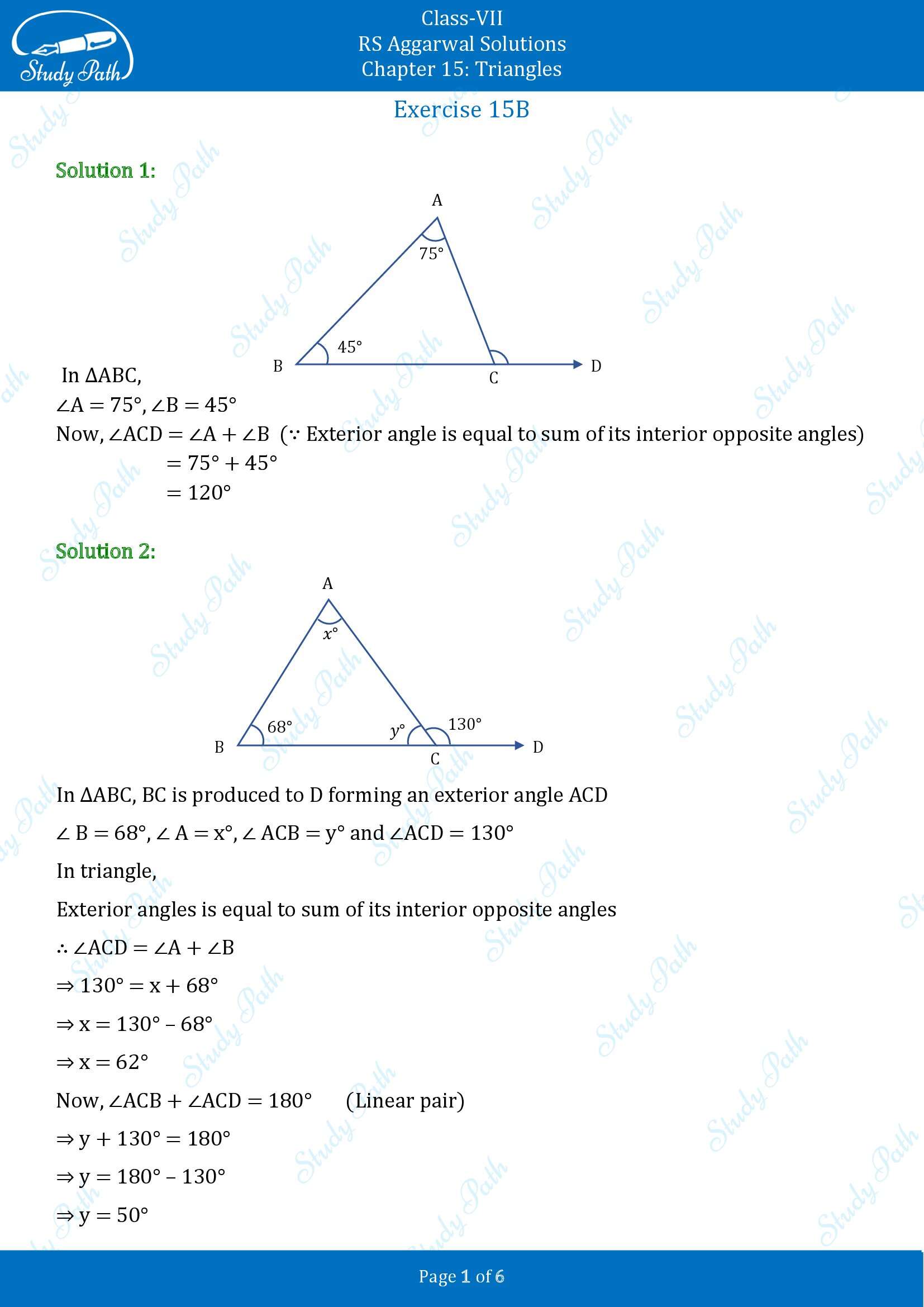 RS Aggarwal Solutions Class 7 Chapter 15 Triangles Exercise 15B 00001