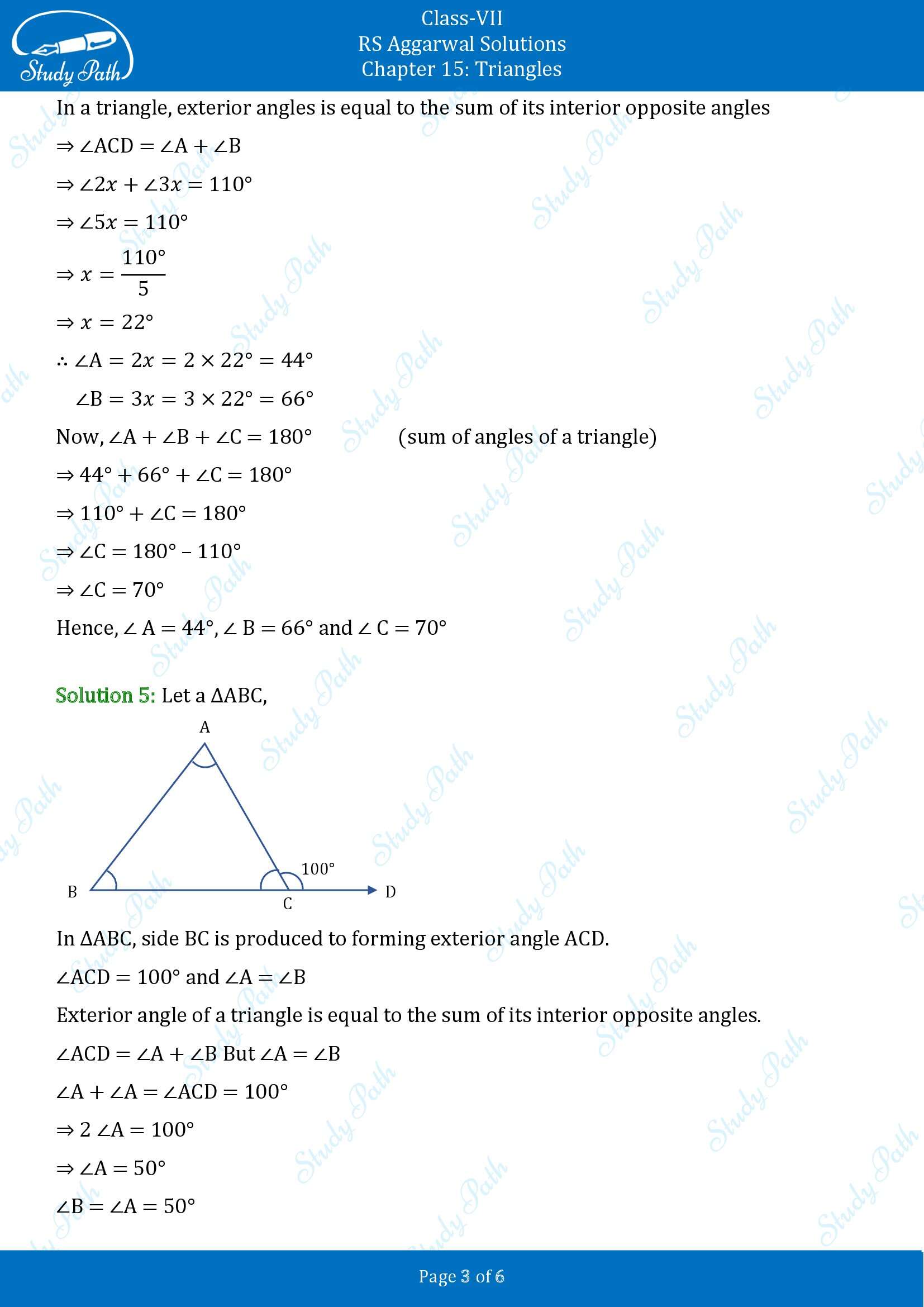 RS Aggarwal Solutions Class 7 Chapter 15 Triangles Exercise 15B 00003