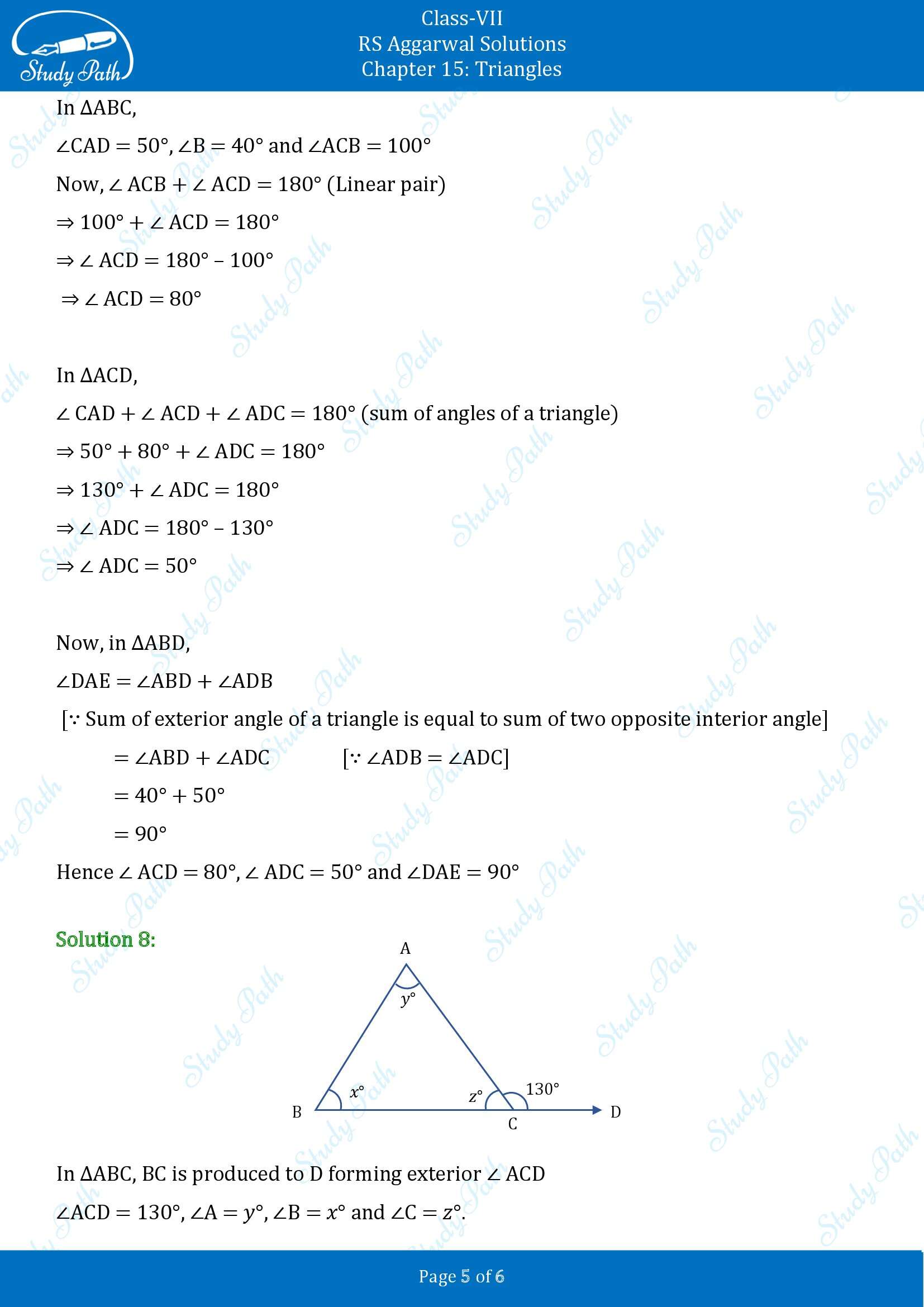 RS Aggarwal Solutions Class 7 Chapter 15 Triangles Exercise 15B 00005