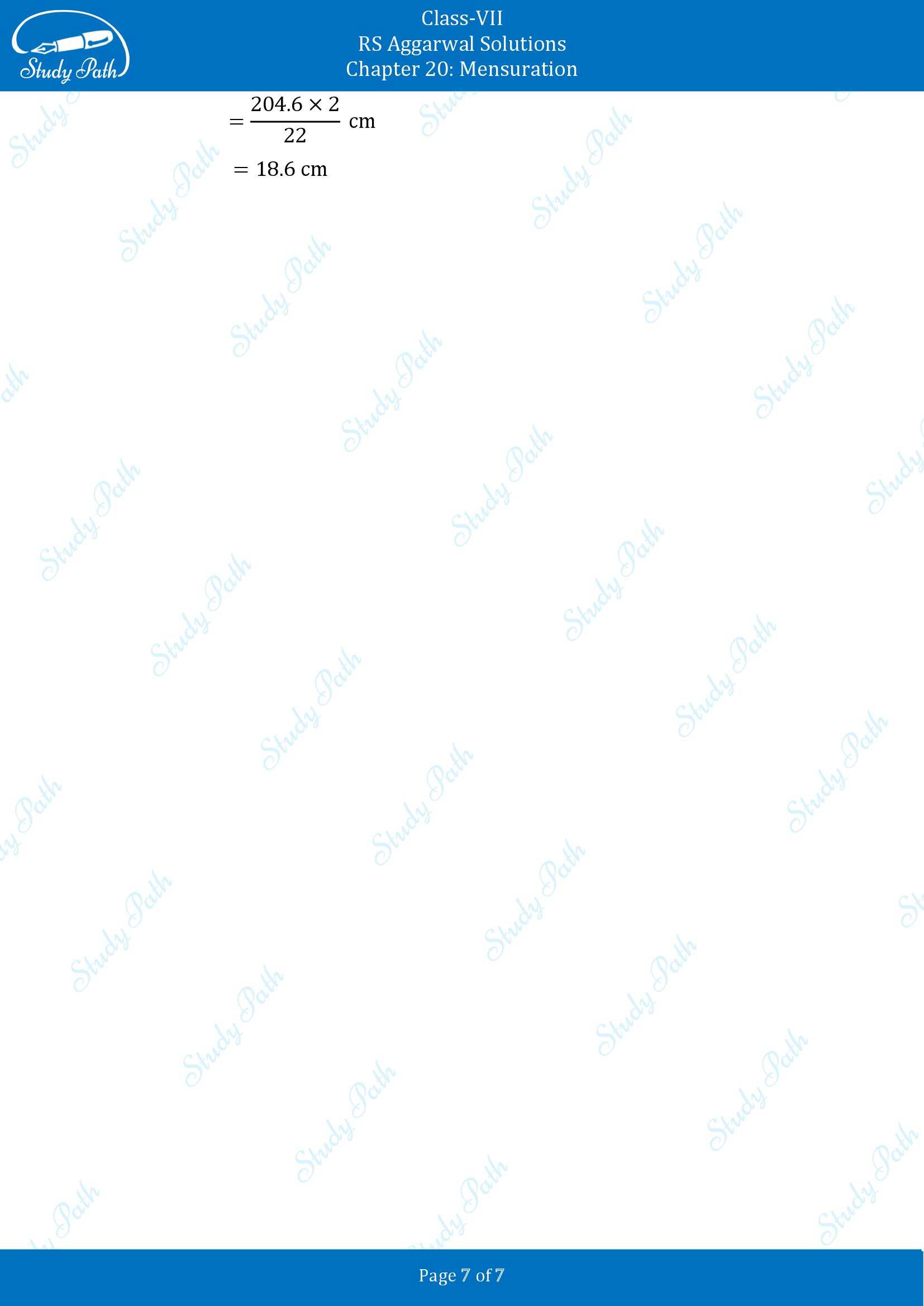 RS Aggarwal Solutions Class 7 Chapter 20 Mensuration Exercise 20C 00007