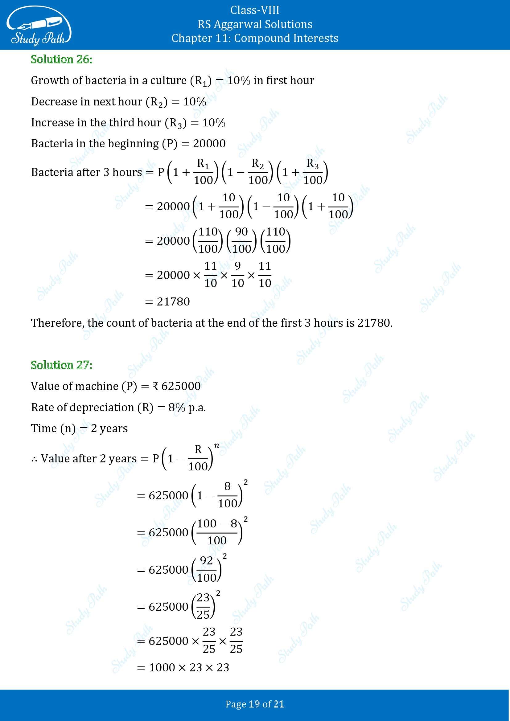 RS Aggarwal Solutions Class 8 Chapter 11 Compound Interests Exercise 11B 00019