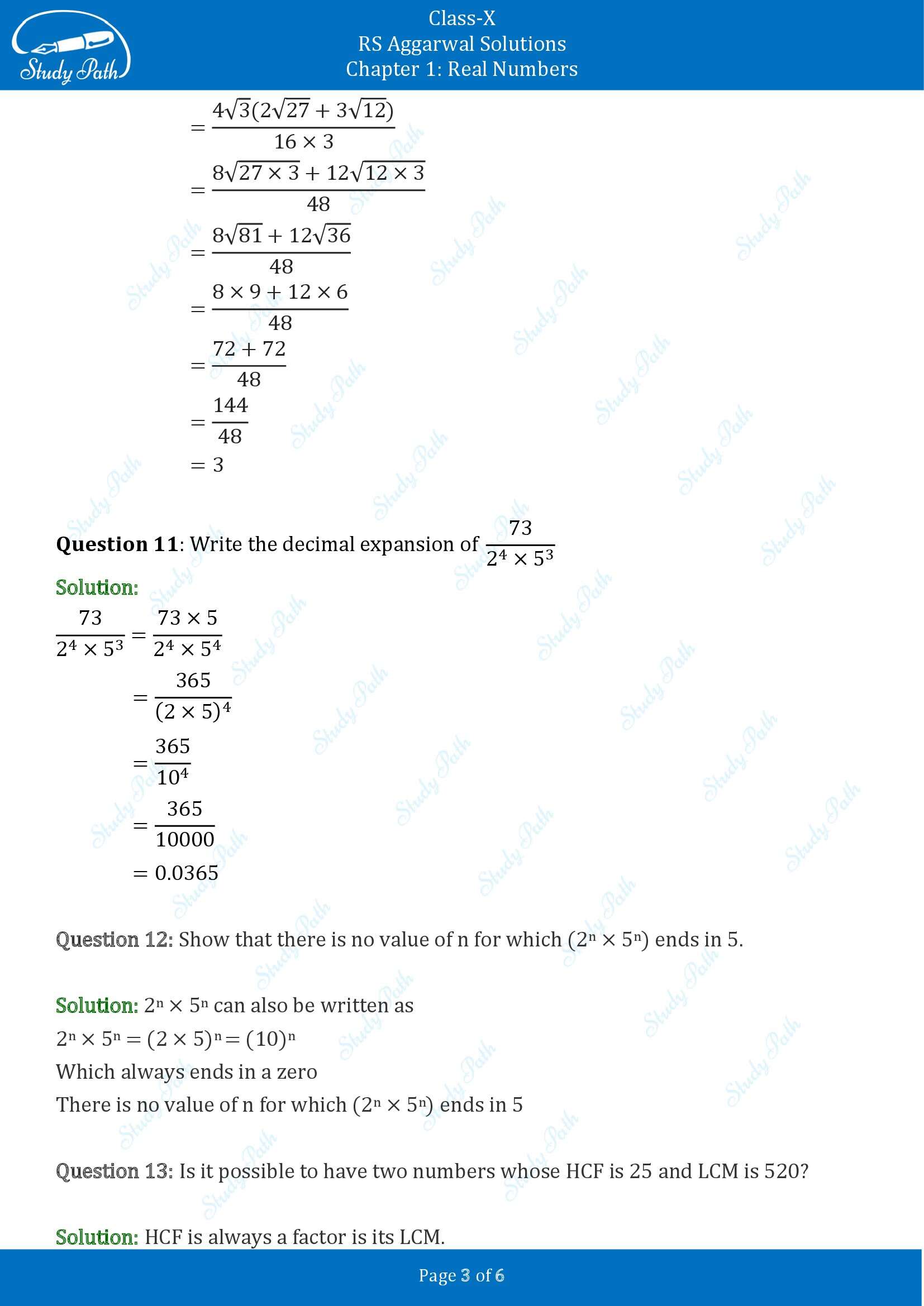 RS Aggarwal Solutions for Class 10 Chapter 1 Real Numbers Exercise 1E 00003