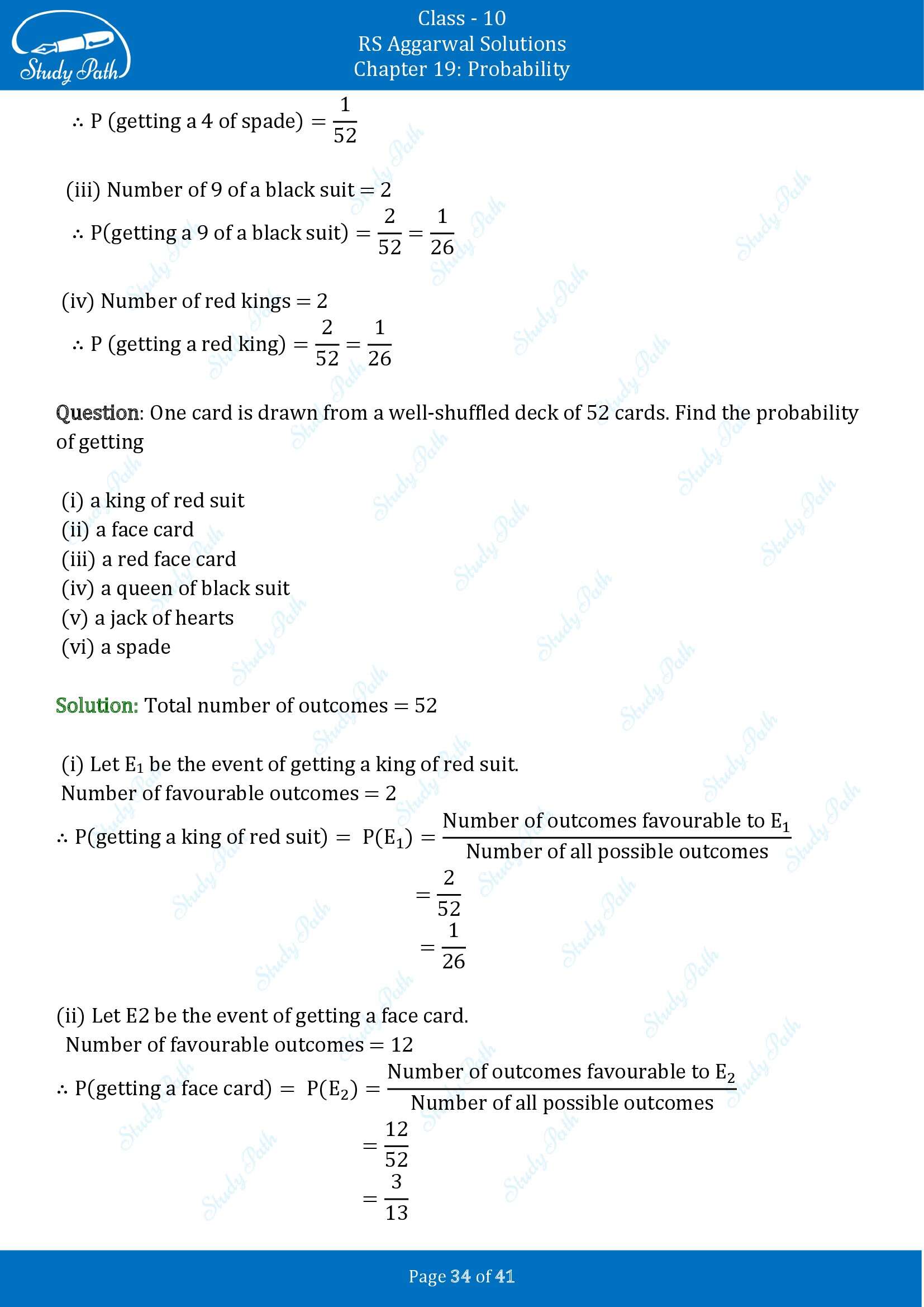 RS Aggarwal Solutions for Class 10 Chapter 19 Probability Exercise 19 00034
