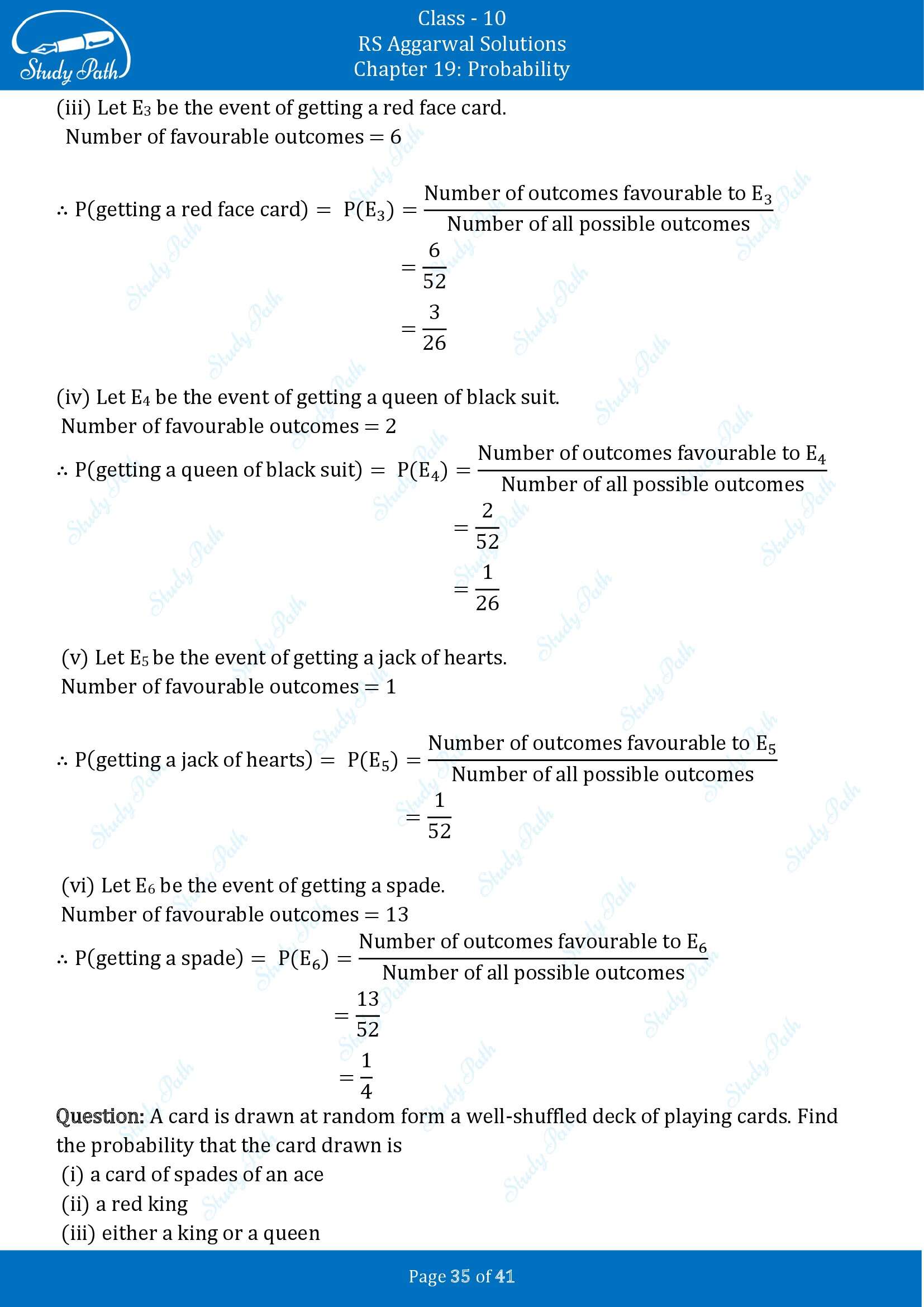 RS Aggarwal Solutions for Class 10 Chapter 19 Probability Exercise 19 00035
