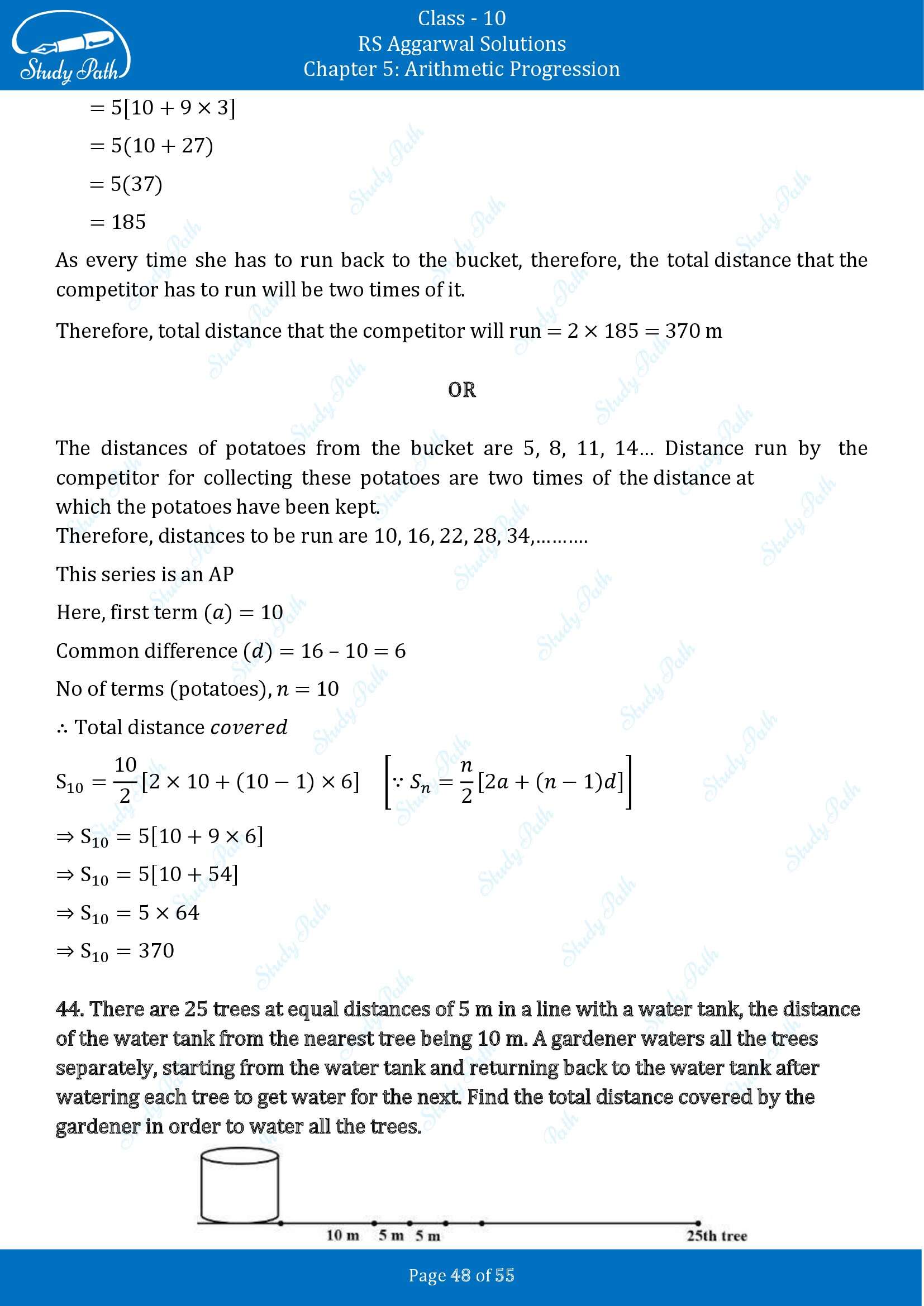 RS Aggarwal Solutions for Class 10 Chapter 5 Arithmetic Progression Exercise 5C 00048