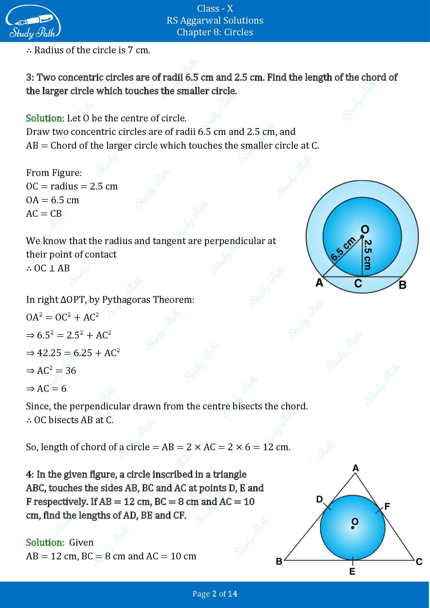 RS Aggarwal Solutions for Class 10 Chapter 8 Circles Exercise 8A 00002