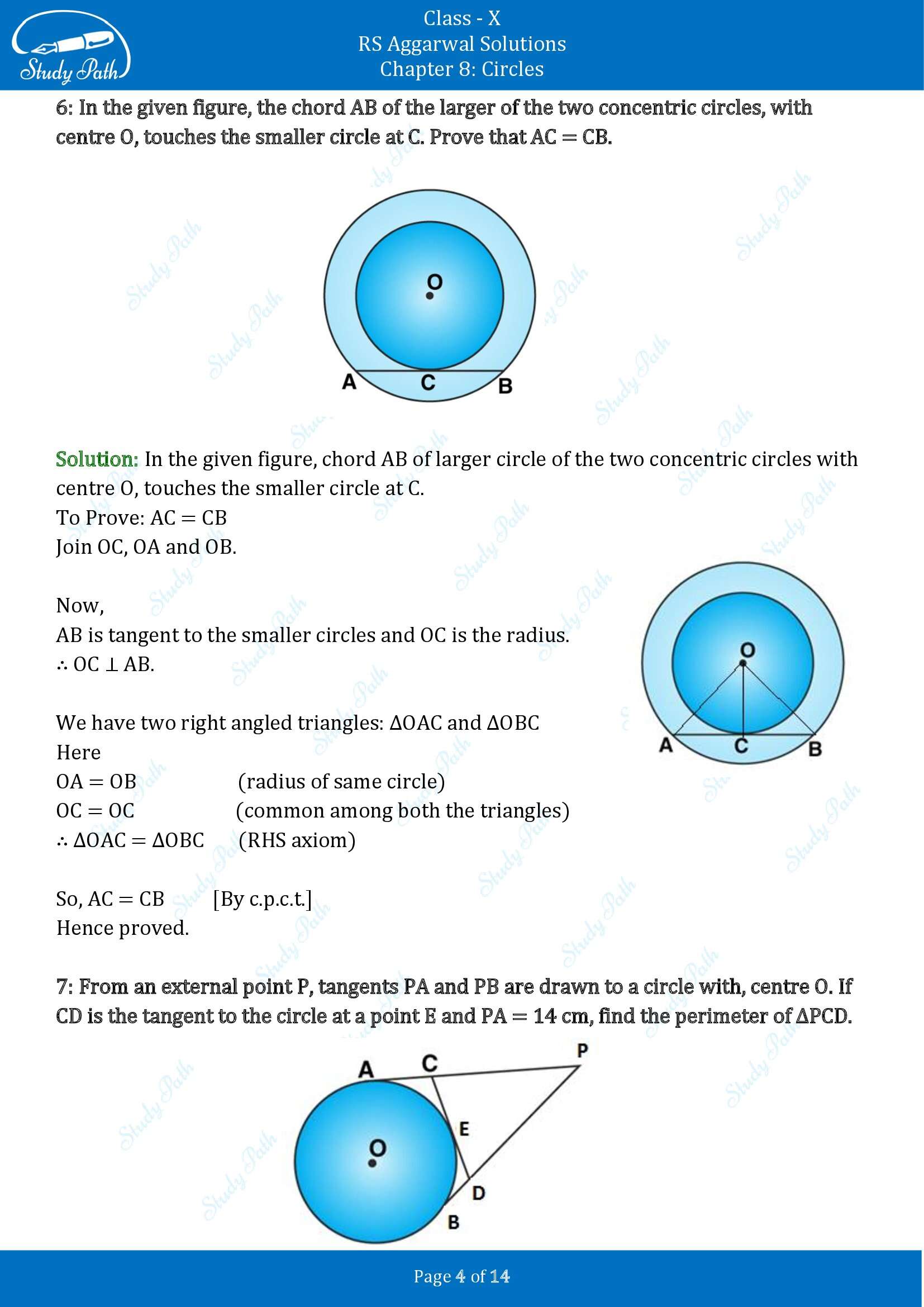 RS Aggarwal Solutions for Class 10 Chapter 8 Circles Exercise 8A 00004