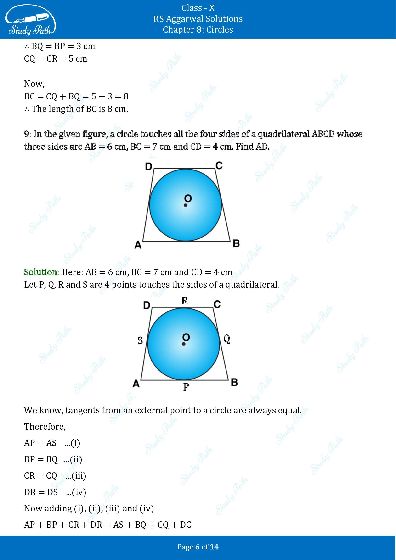 RS Aggarwal Solutions for Class 10 Chapter 8 Circles Exercise 8A 00006