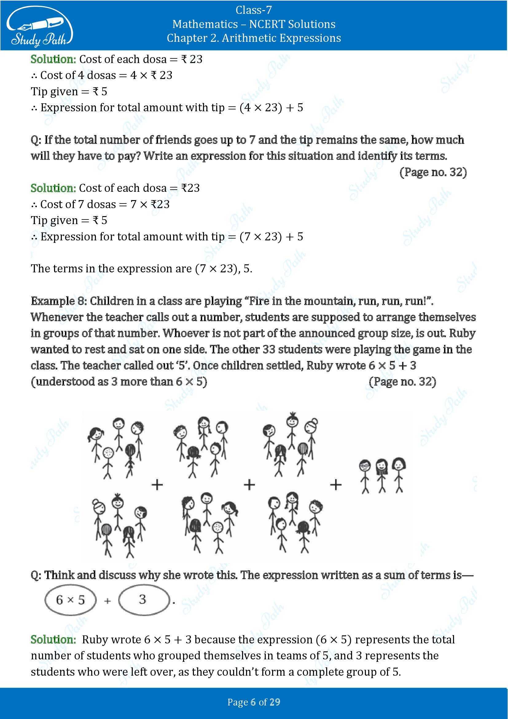 NCERT Solutions for Class 7 Maths Ganit Prakash Part 1 Chapter 2 Arithmetic
