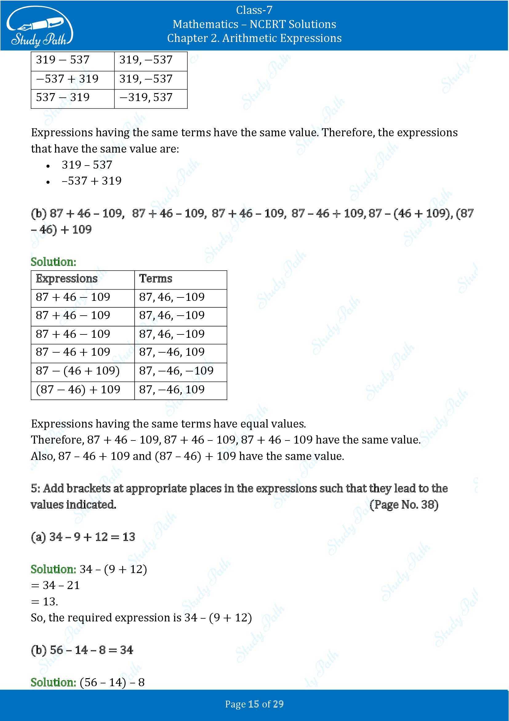 NCERT Solutions for Class 7 Maths Ganit Prakash Part 1 Chapter 2 Arithmetic