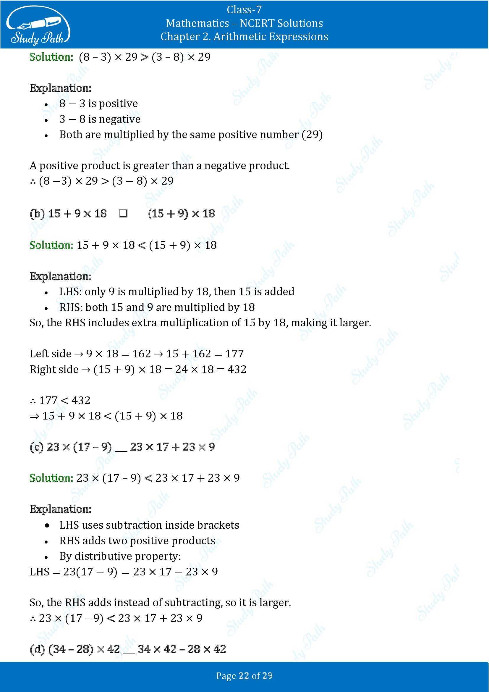 NCERT Solutions for Class 7 Maths Ganit Prakash Part 1 Chapter 2 Arithmetic